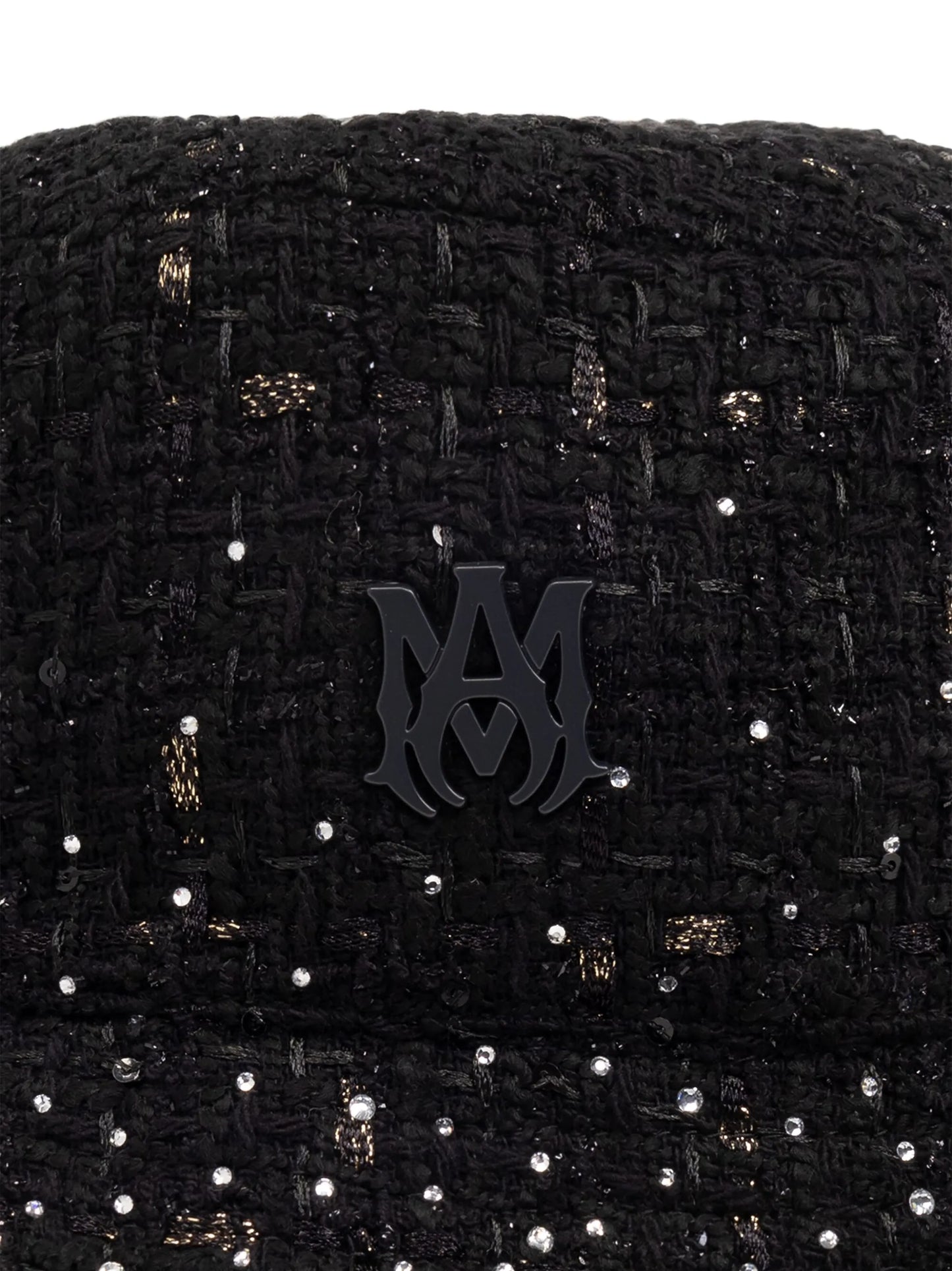 MA-plaque tweed bucket hat
