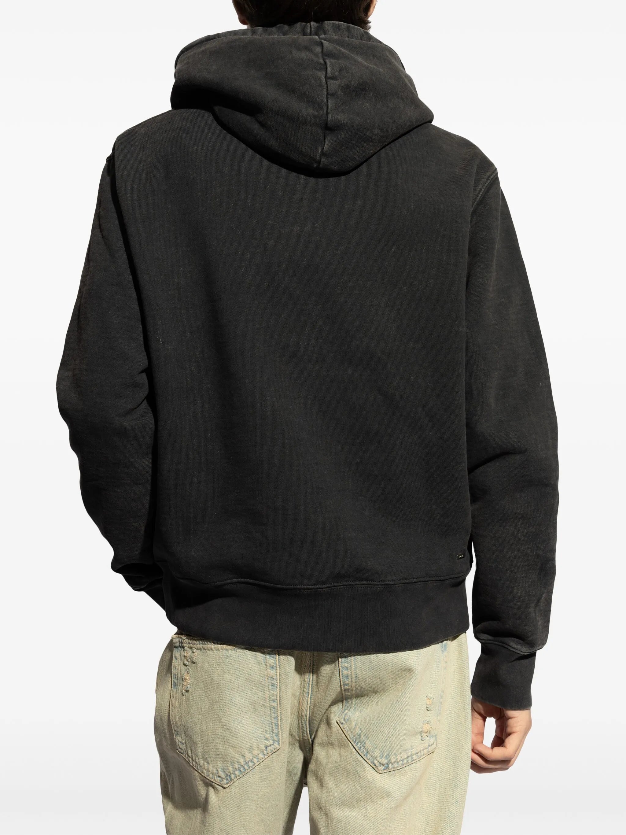 logo-print cotton hoodie