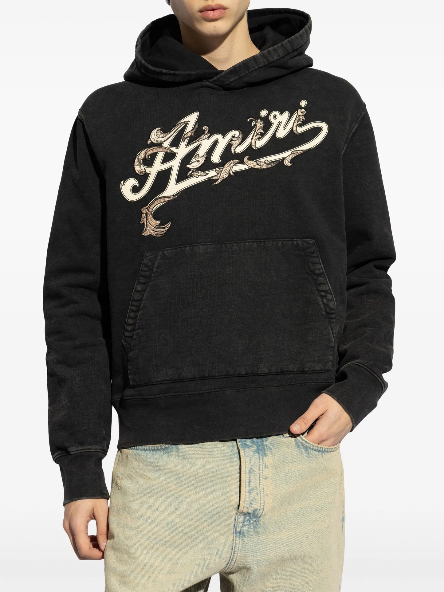 logo-print cotton hoodie
