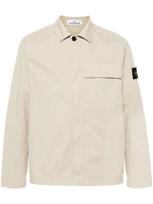 Compass-badge overshirt