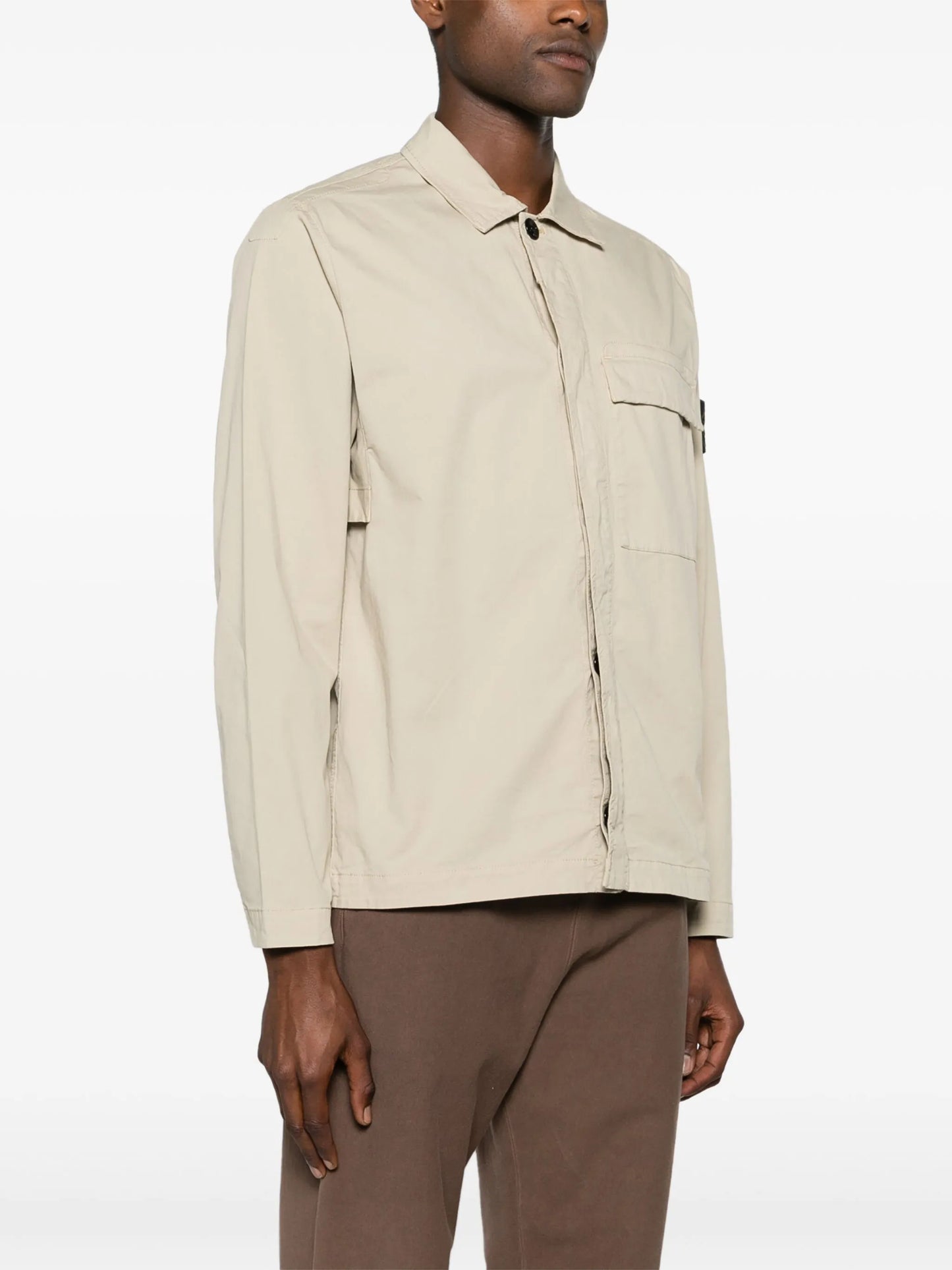 Compass-badge overshirt