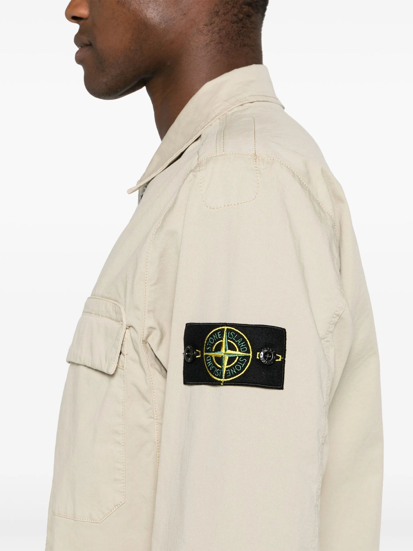 Compass-badge overshirt