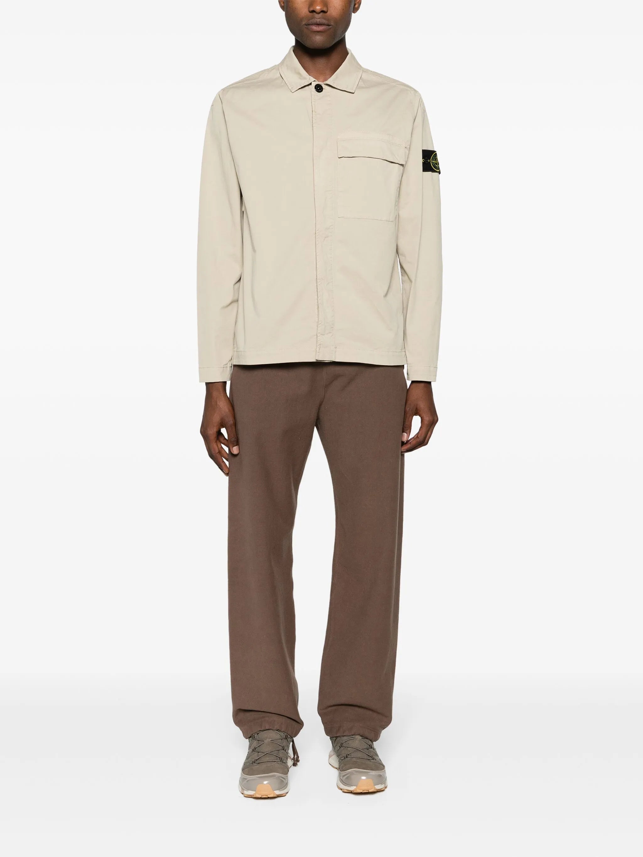 Compass-badge overshirt