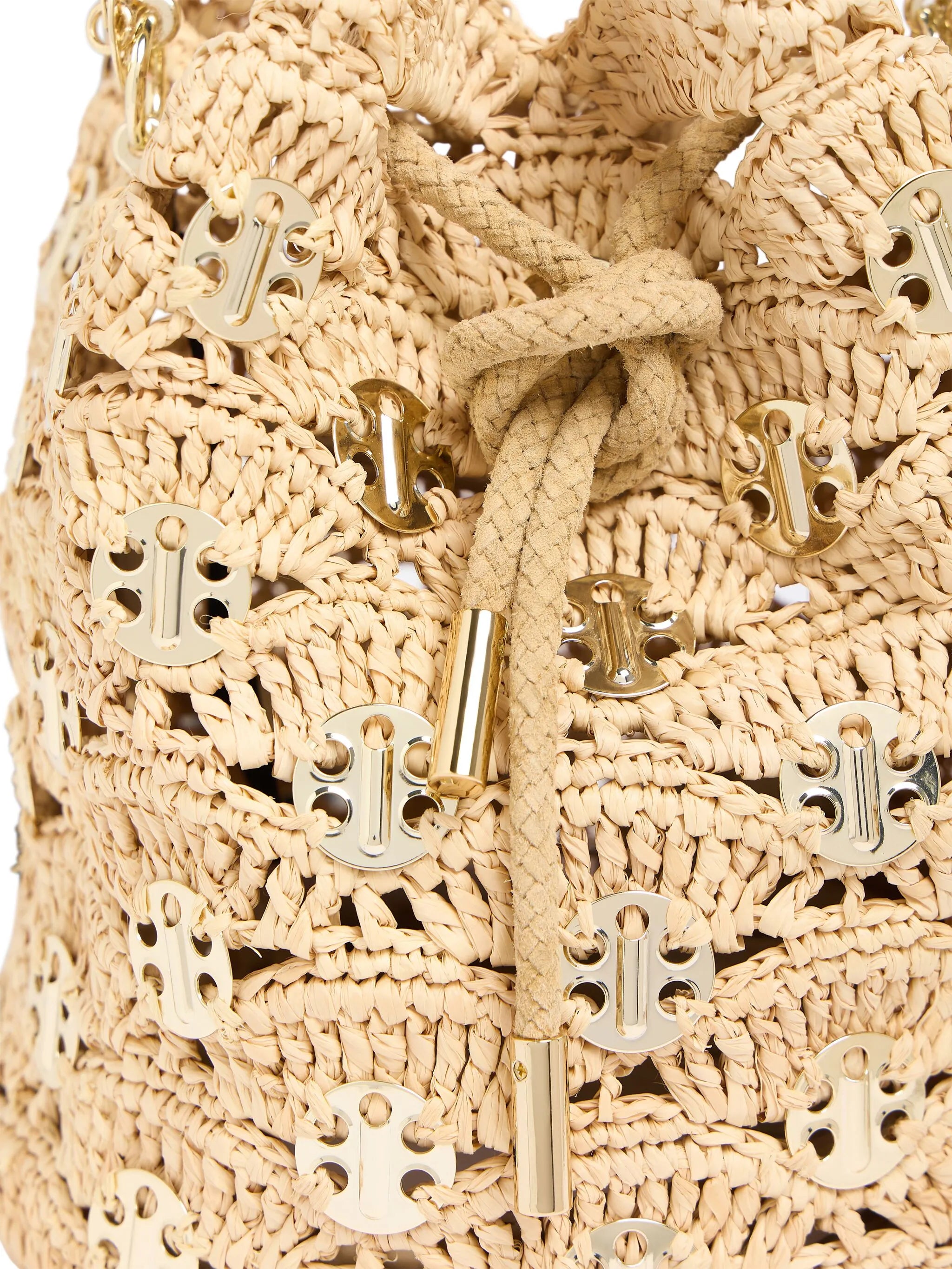 1969 Raphia Wave Paco bucket bag