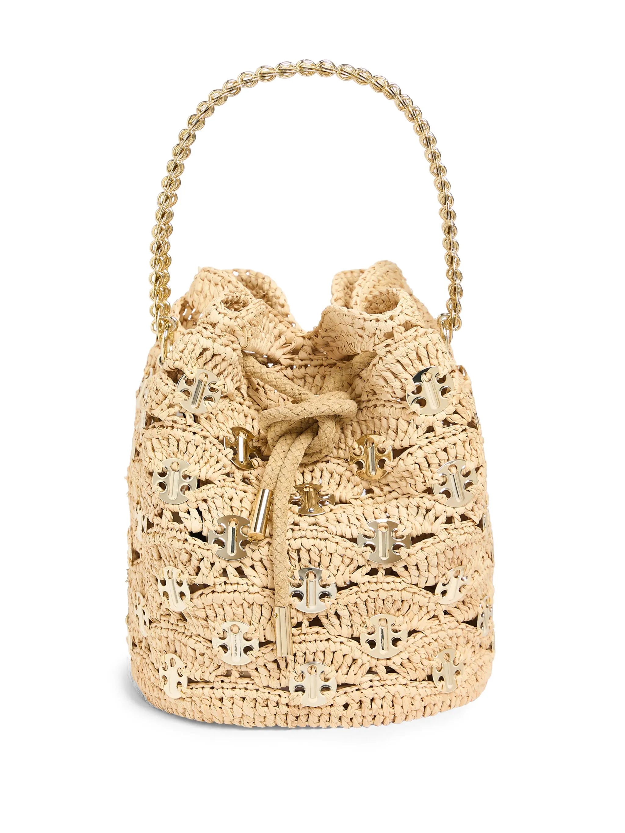 1969 Raphia Wave Paco bucket bag