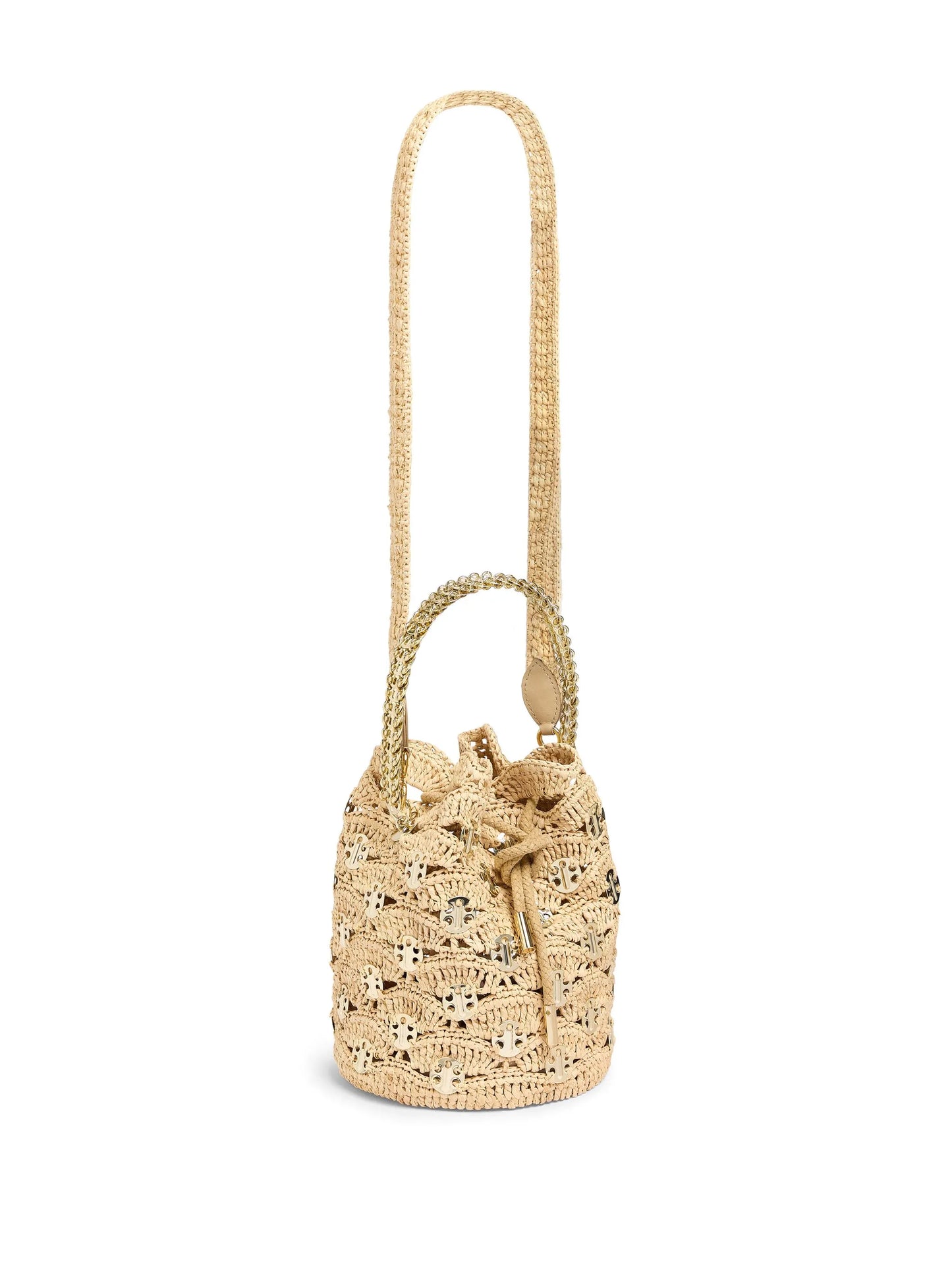 1969 Raphia Wave Paco bucket bag
