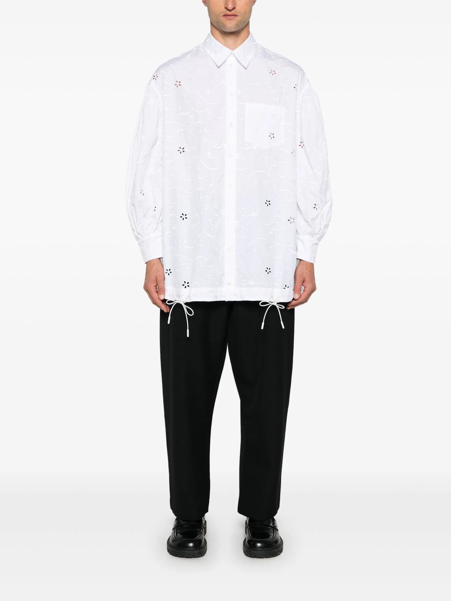 broderie-anglaise shirt