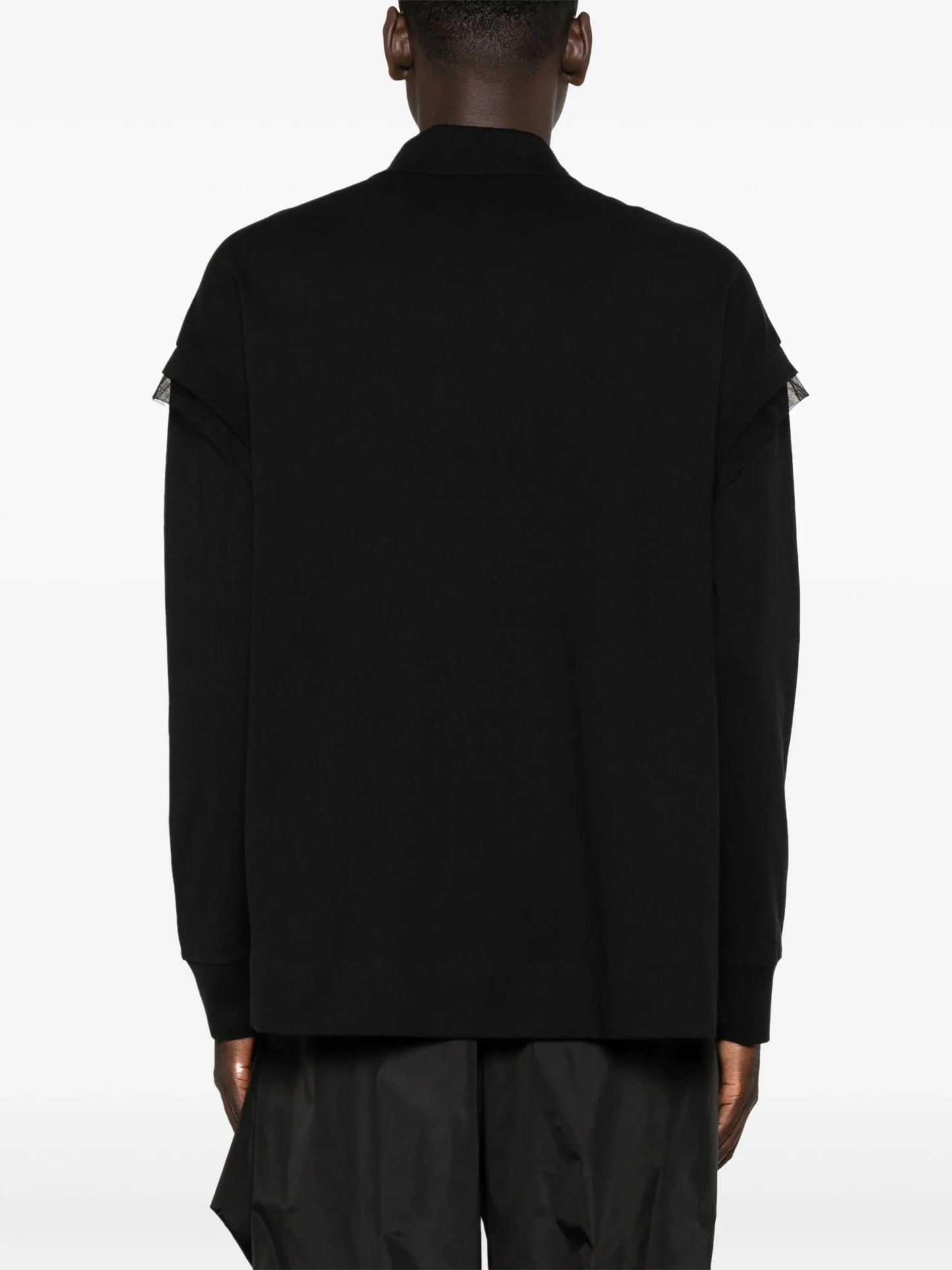 crystal-embellished cotton polo shirt