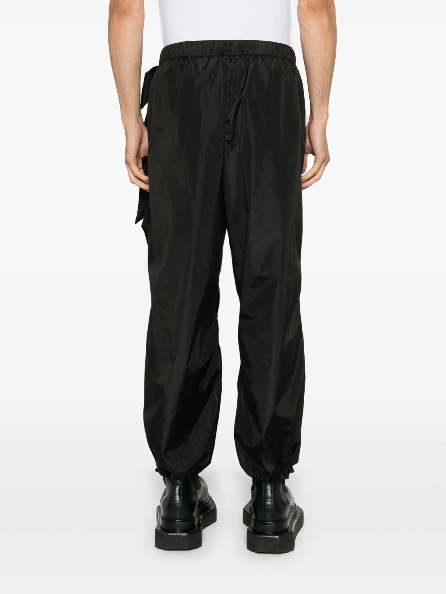 oversized-bow tapered trousers