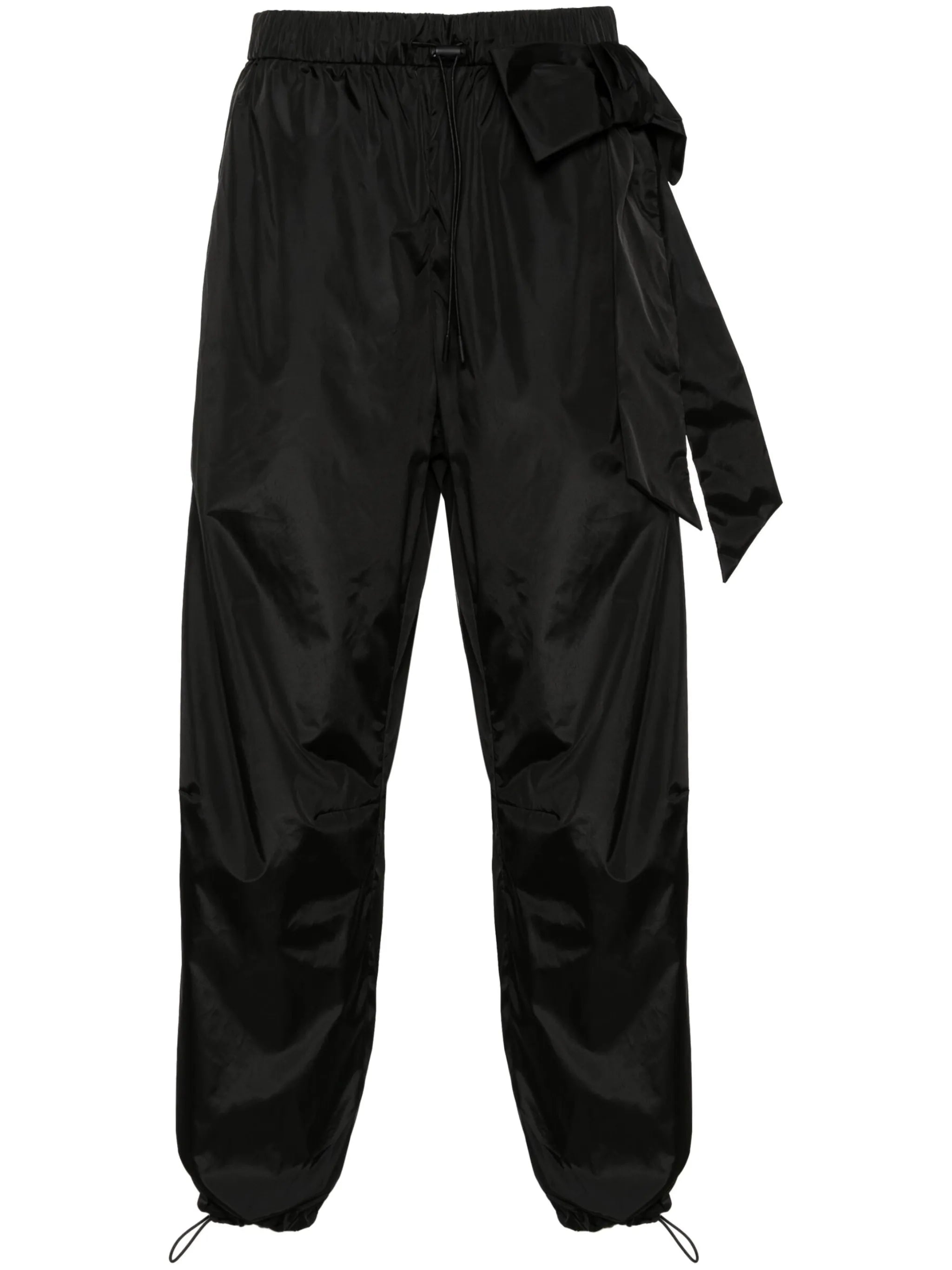 oversized-bow tapered trousers