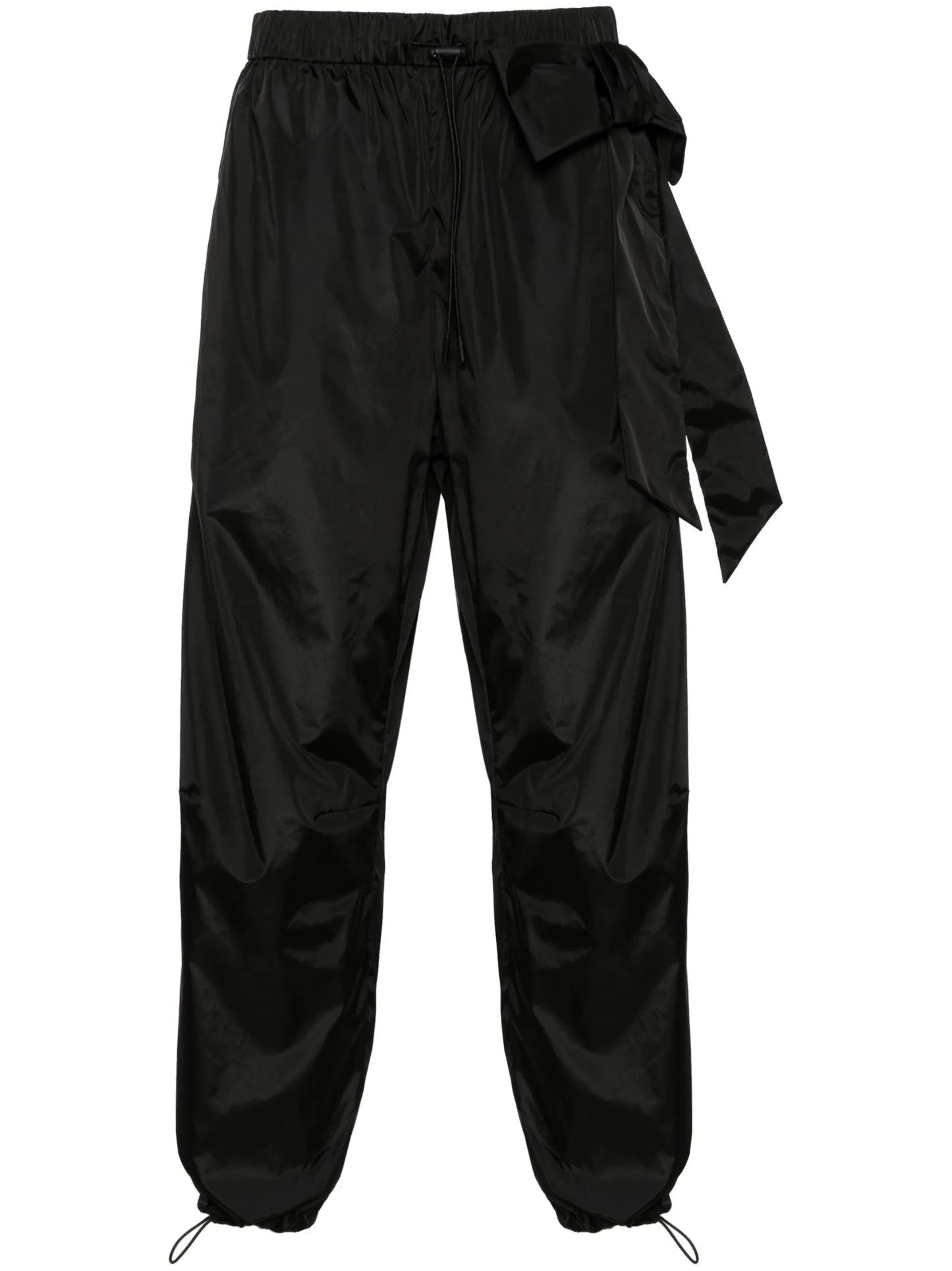 oversized-bow tapered trousers