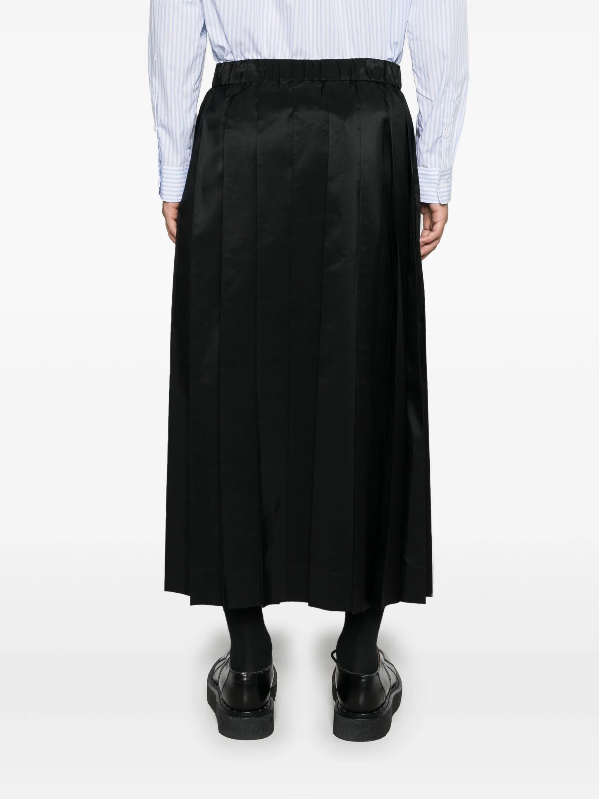 pleated elasticated waist skirt
