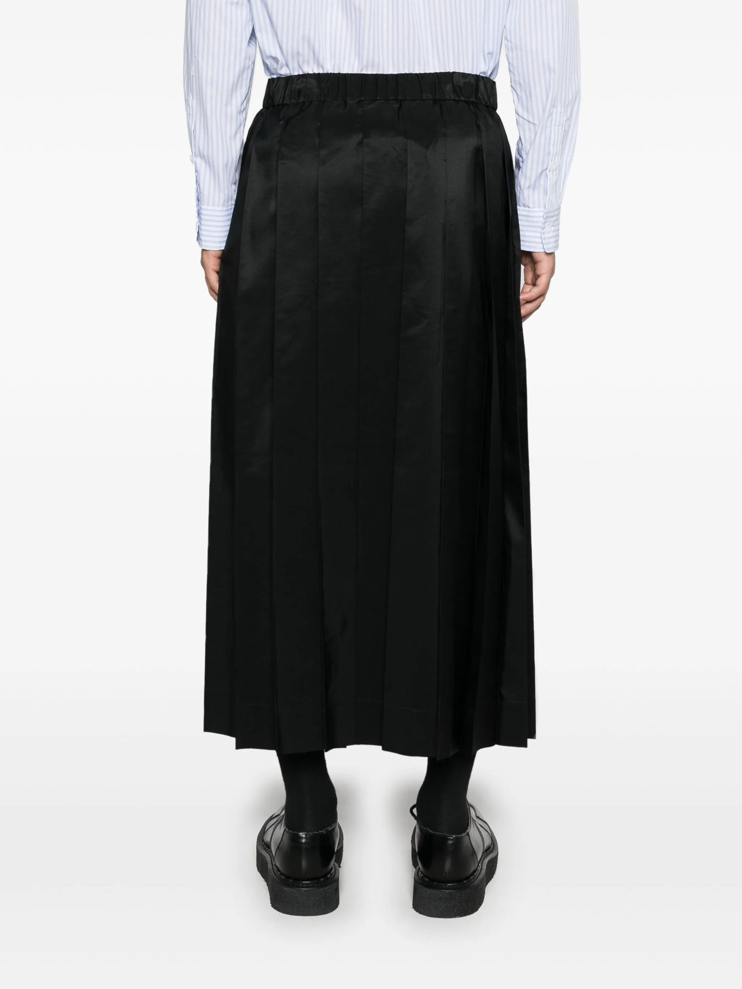 pleated elasticated waist skirt