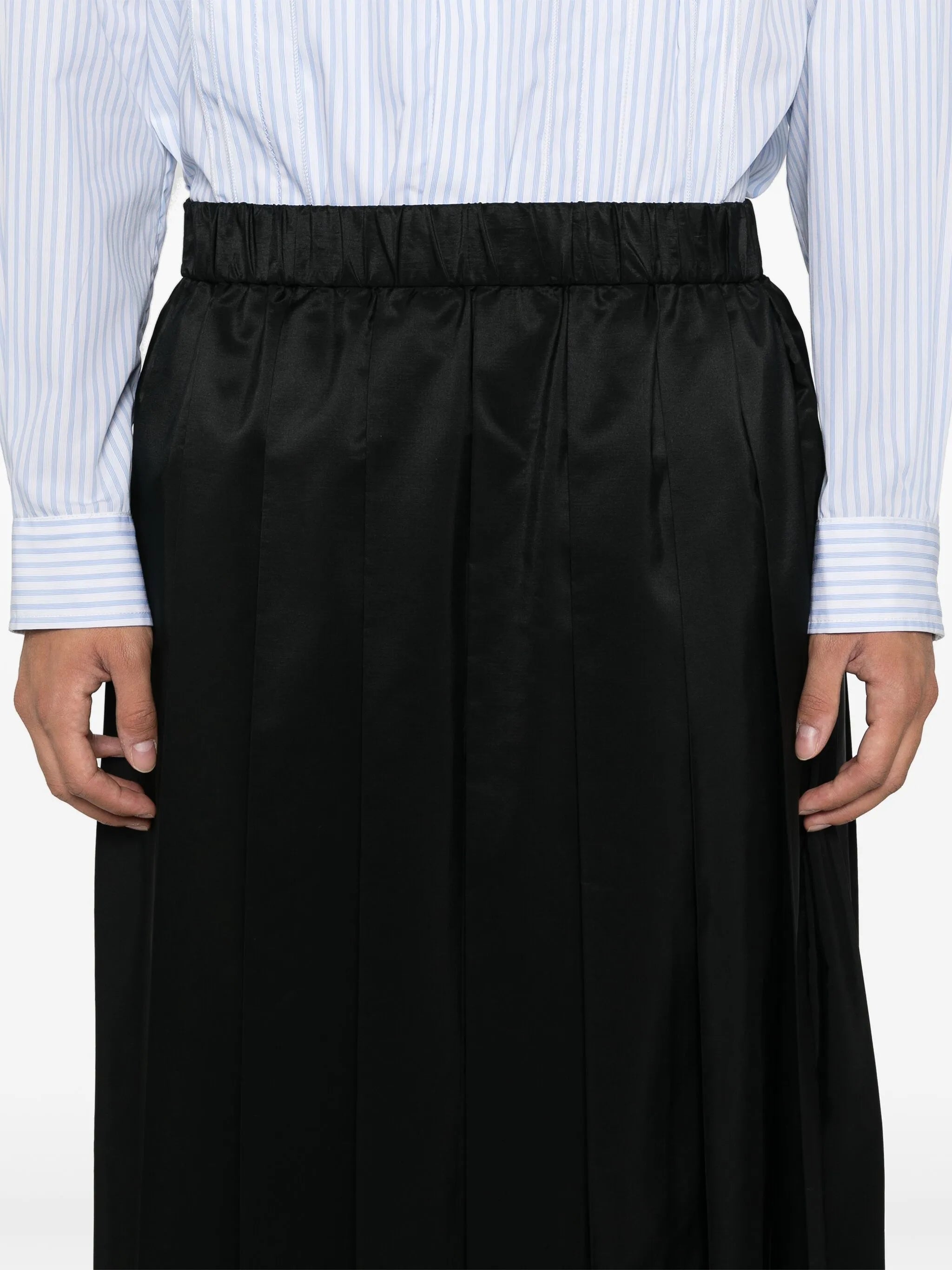 pleated elasticated waist skirt