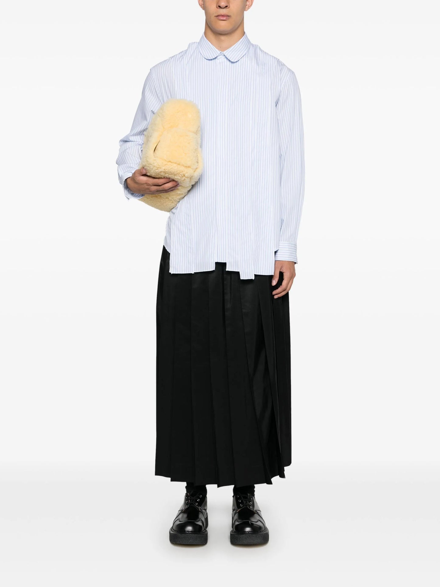 pleated elasticated waist skirt