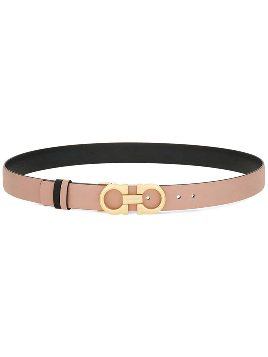 Gancini reversible leather belt
