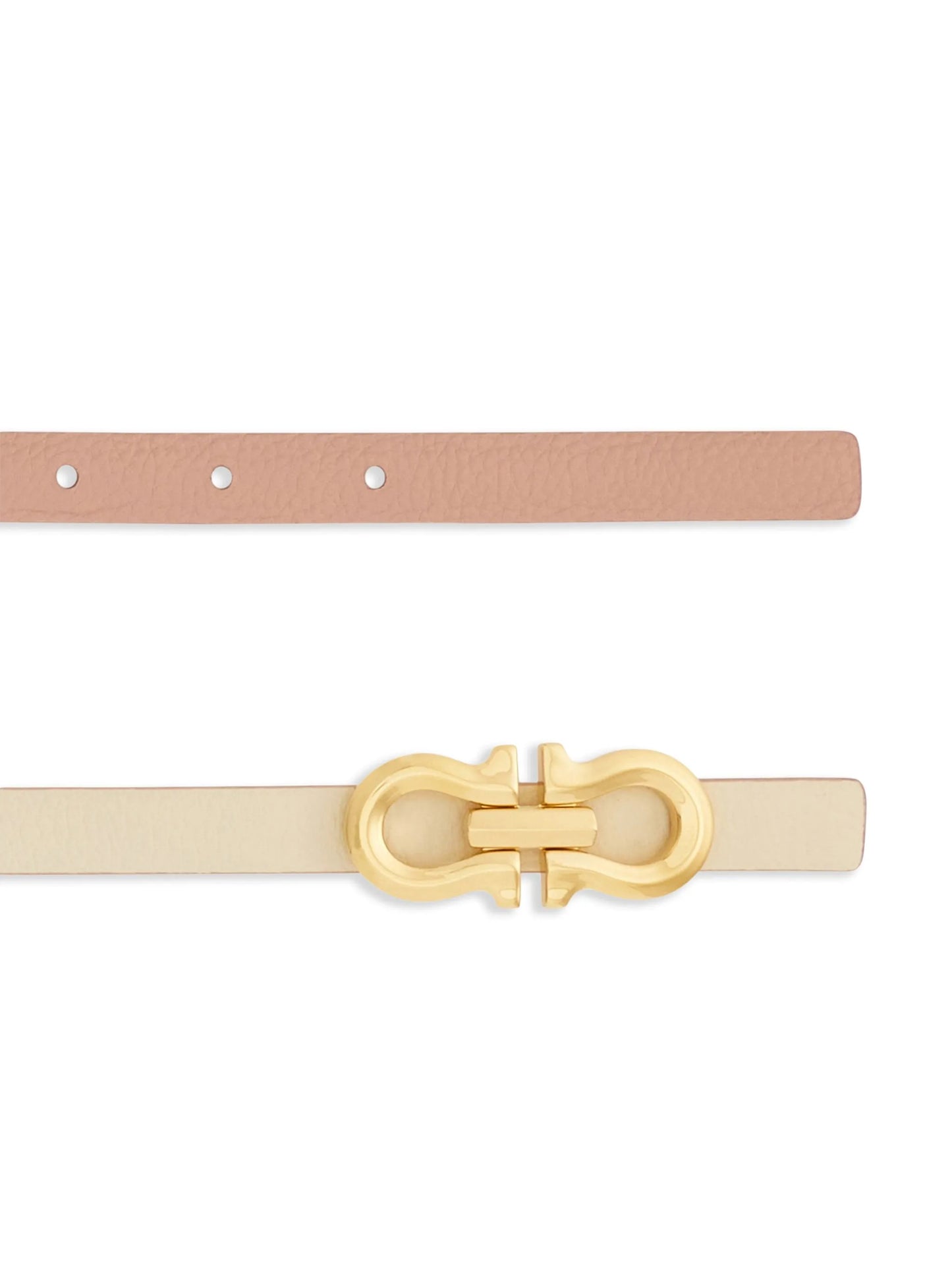 reversible Gancini-buckle belt