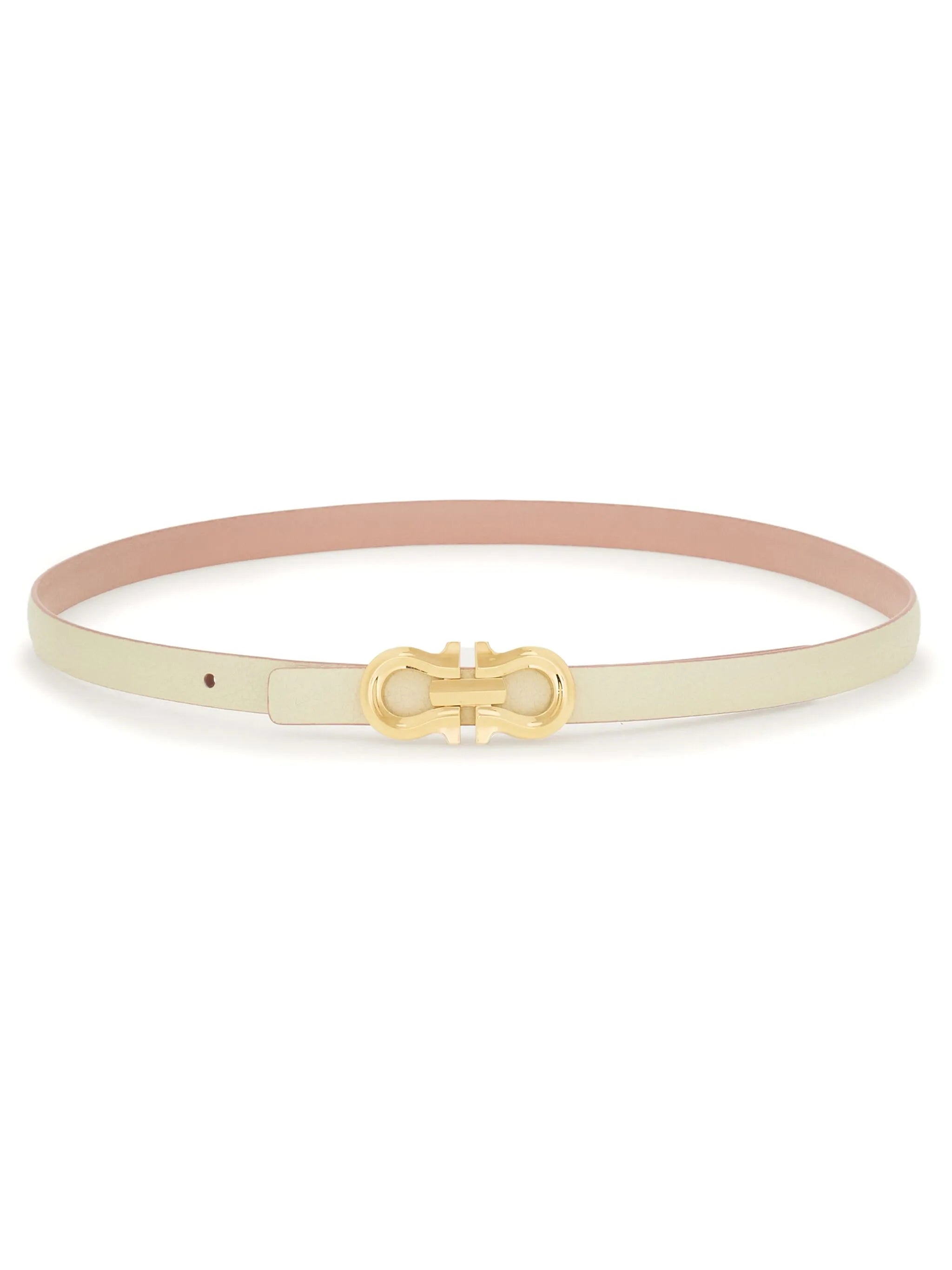reversible Gancini-buckle belt