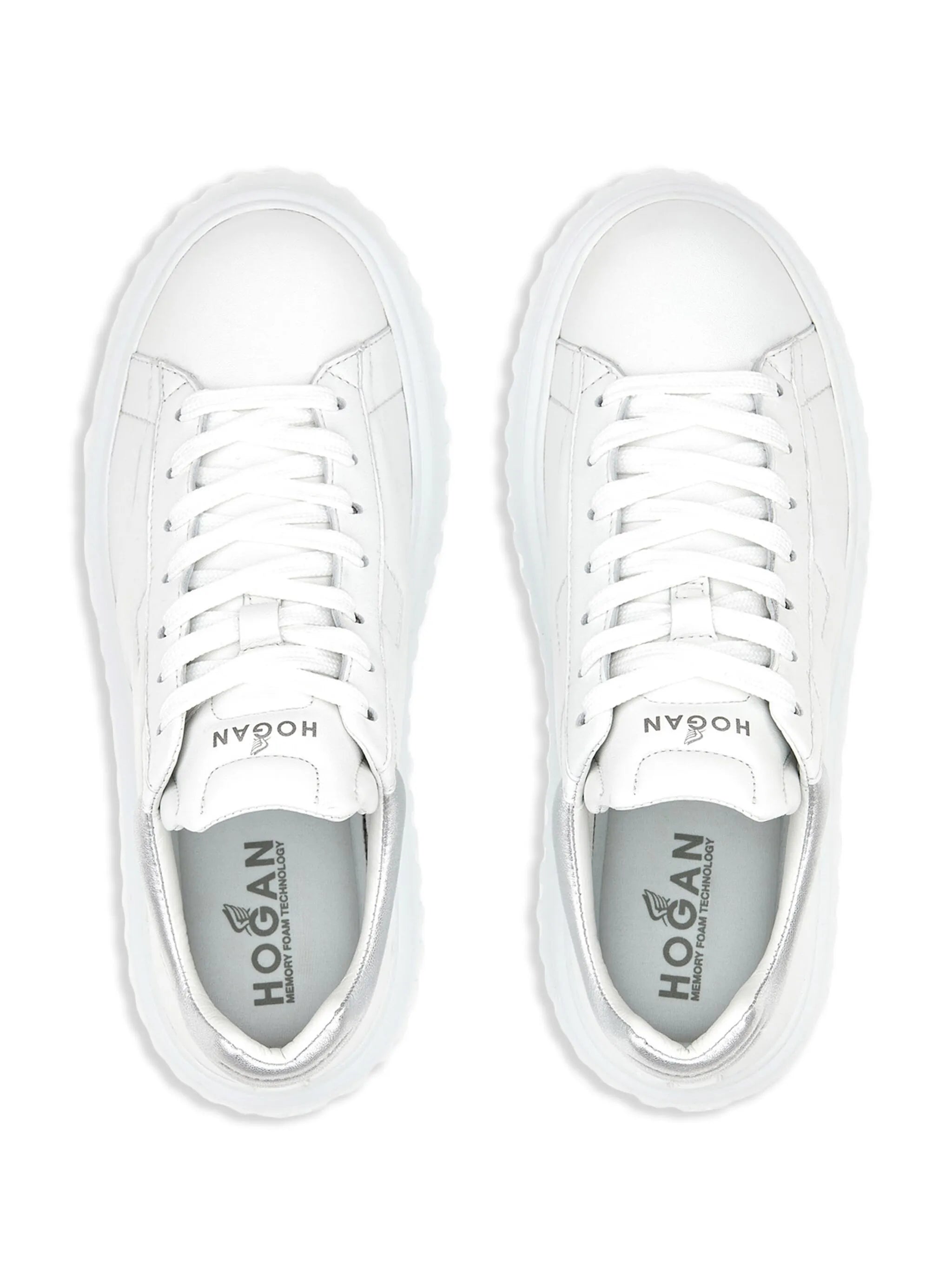 H-Stripes lace-up leather sneakers