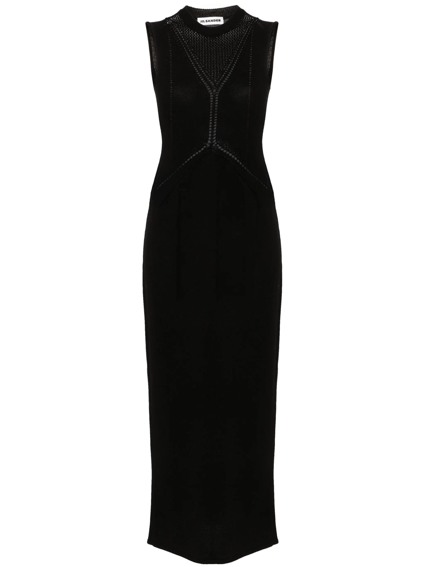 crew-neck knitted maxi dress