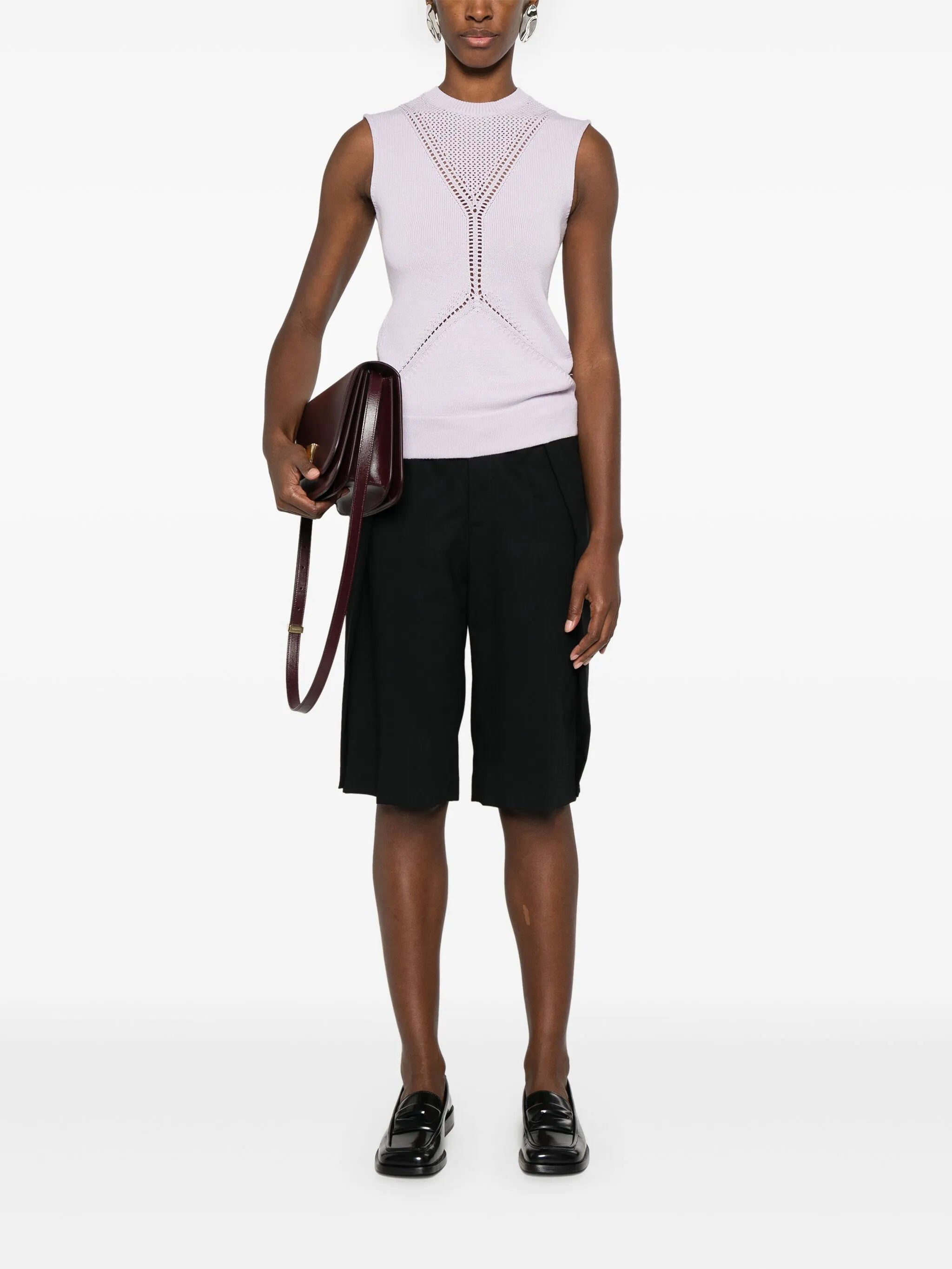 sleeveless knitted top