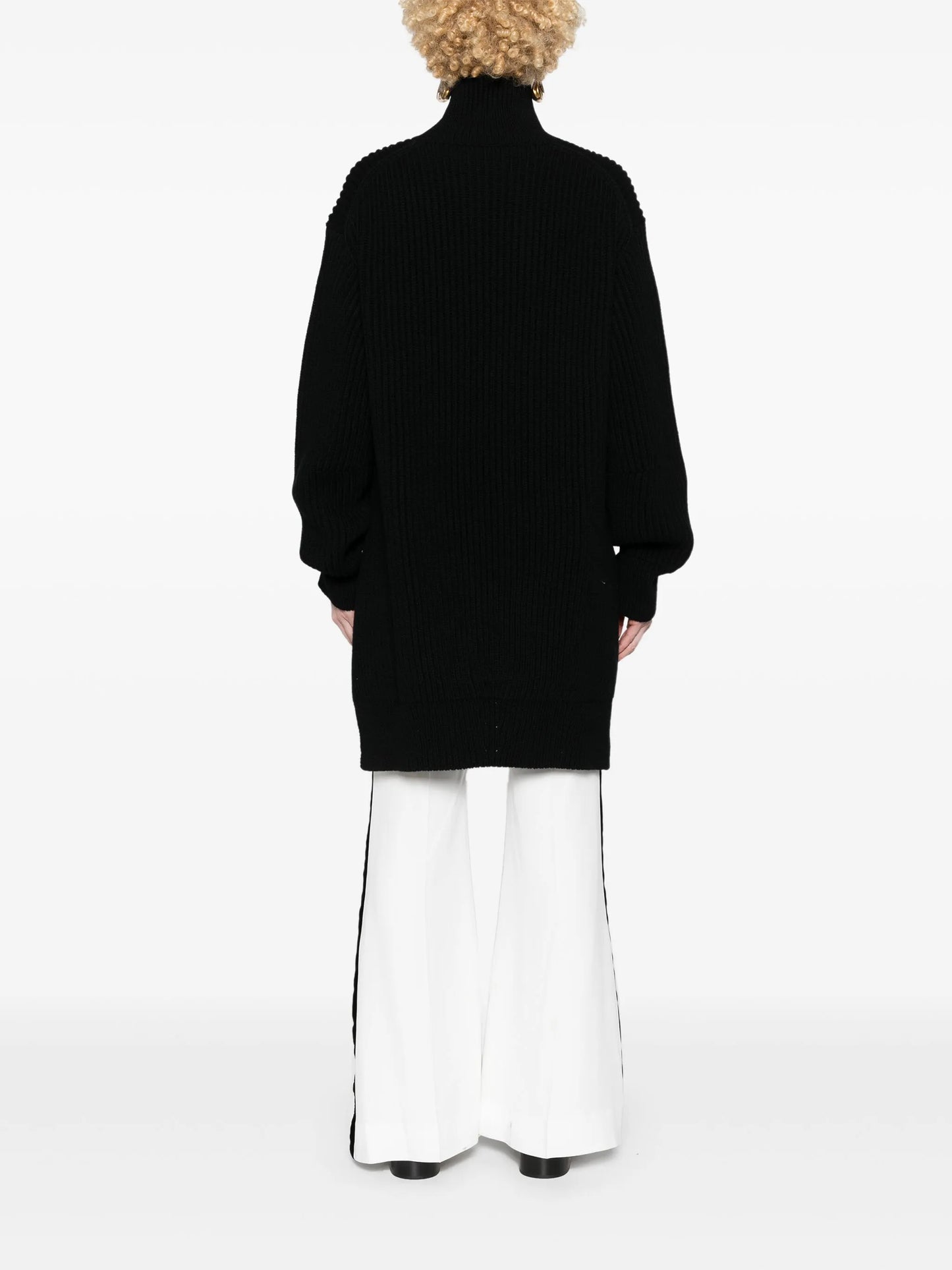 chunky-ribbed wool jumper