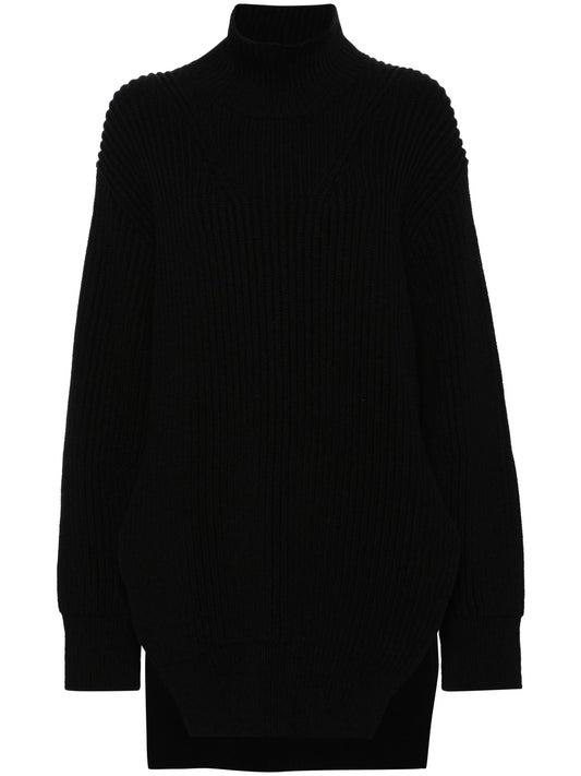 chunky-ribbed wool jumper