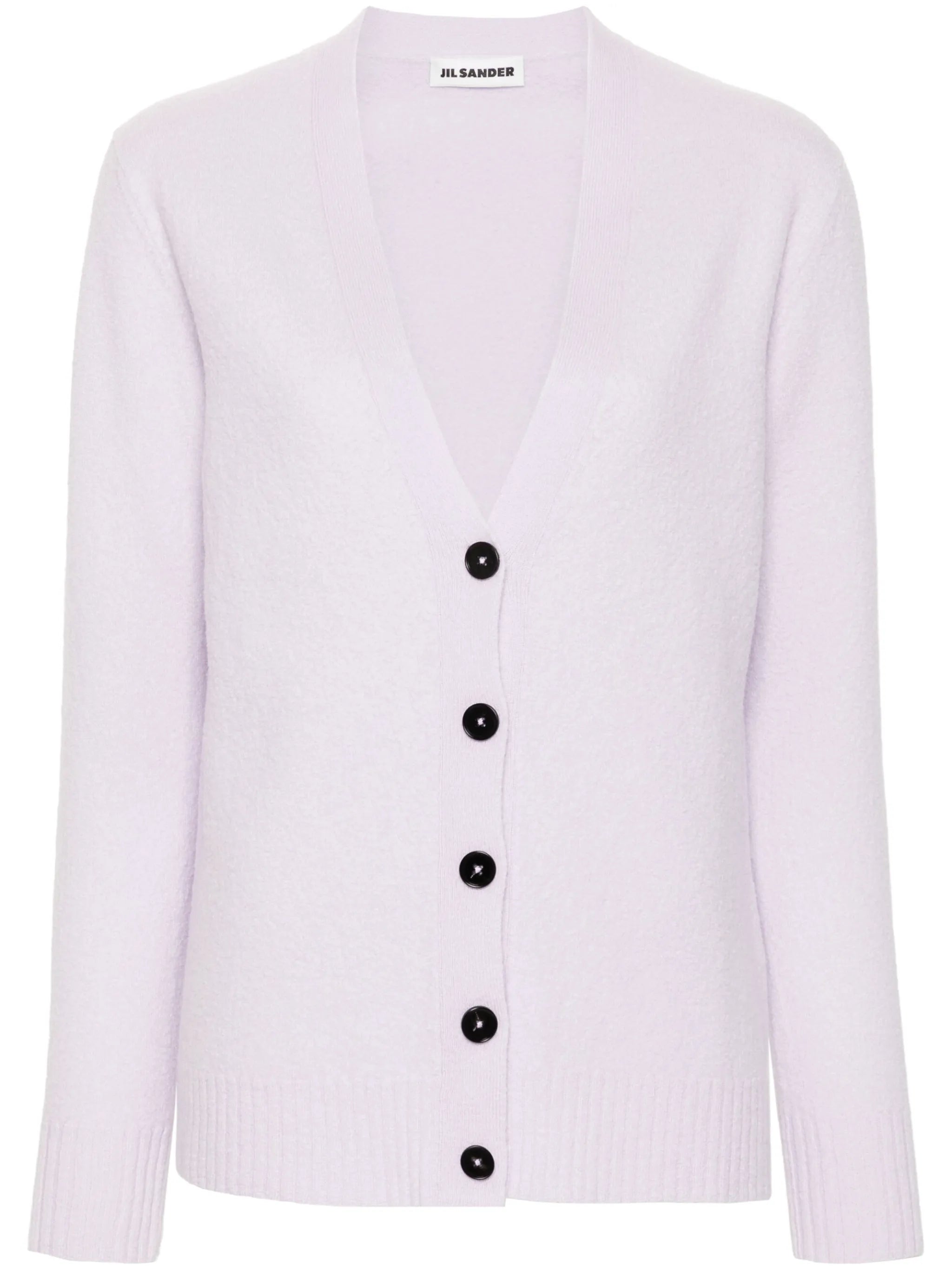 V-neck wool cardigan