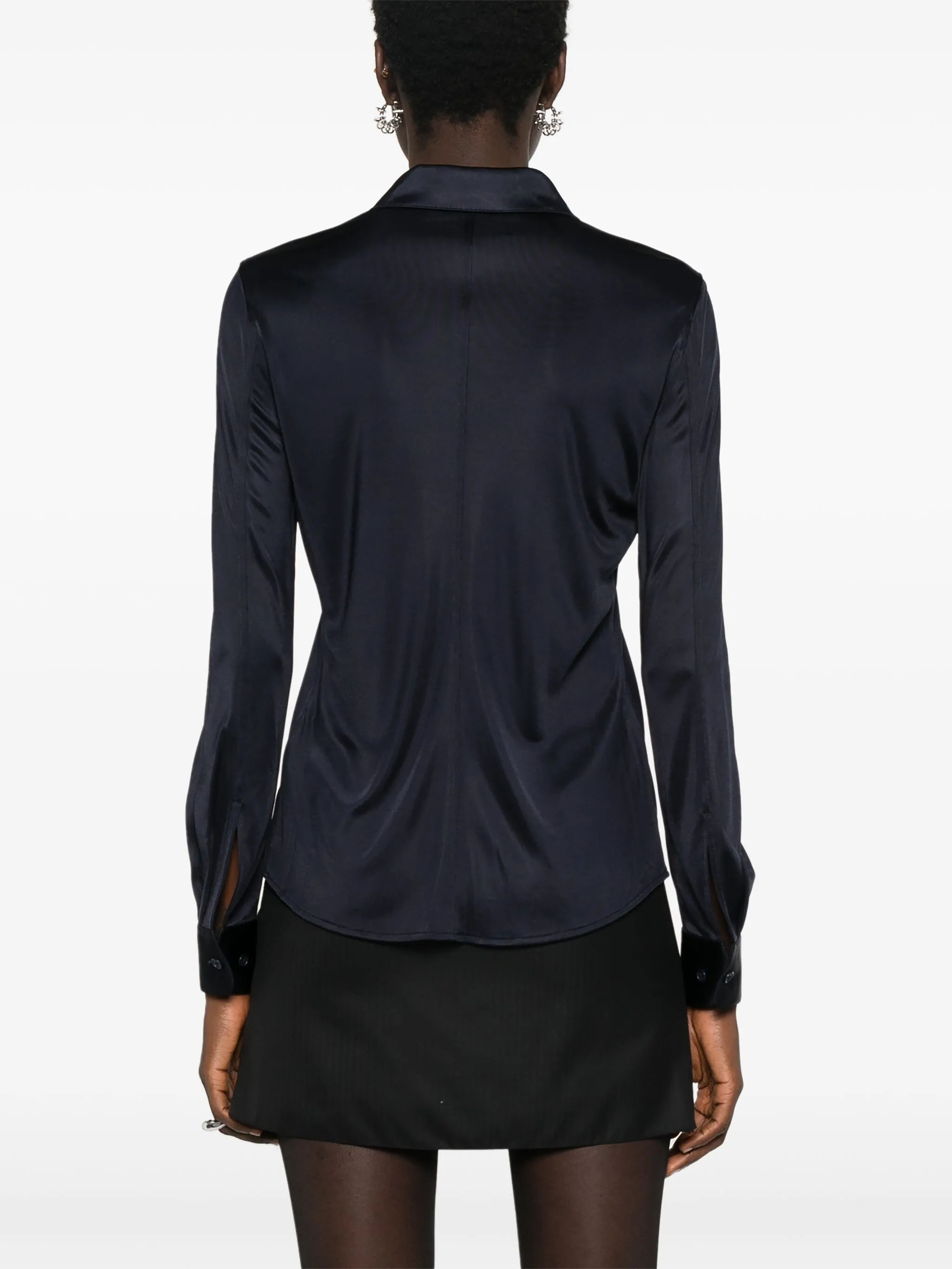 classic-collar jersey shirt