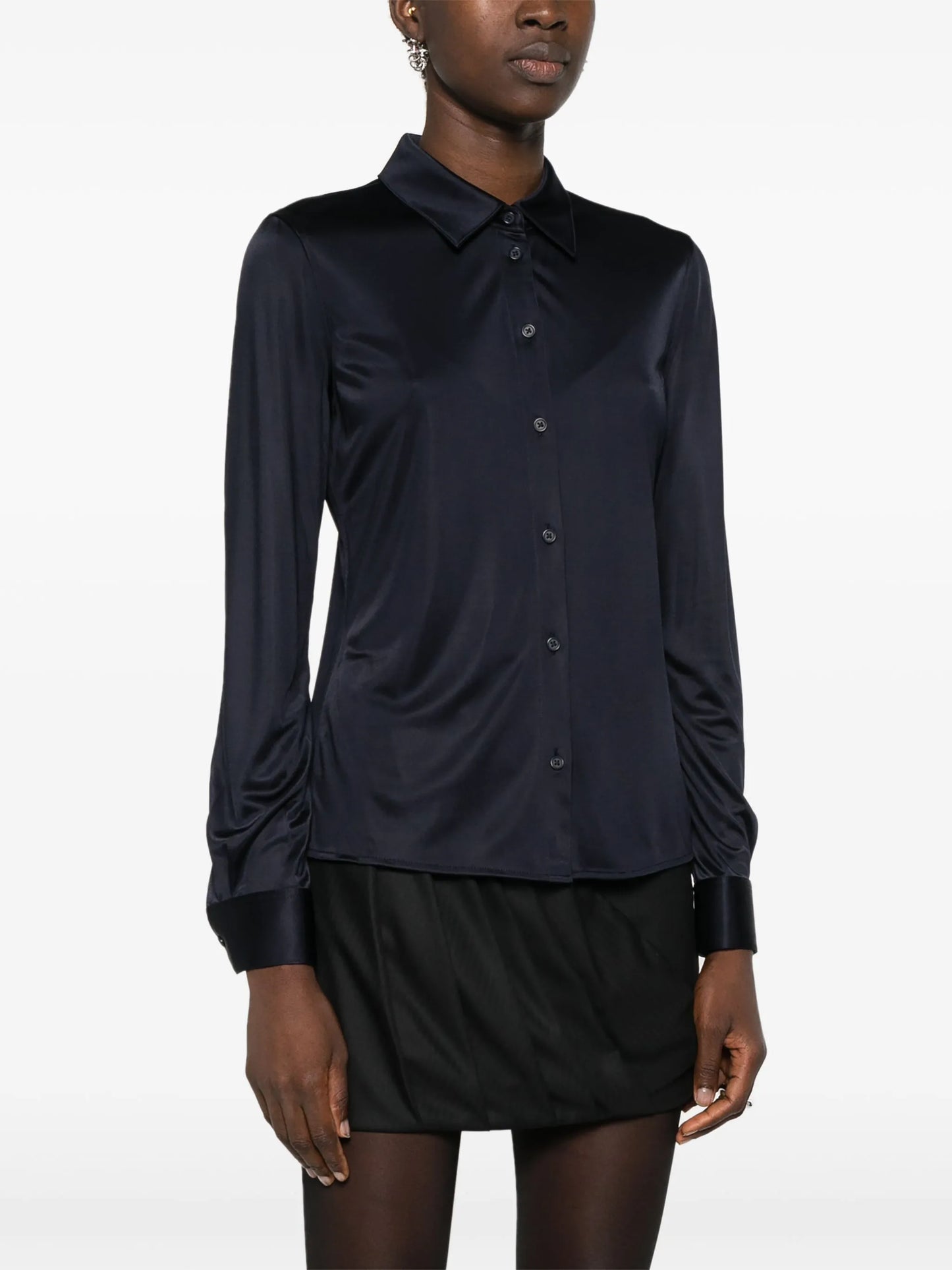 classic-collar jersey shirt