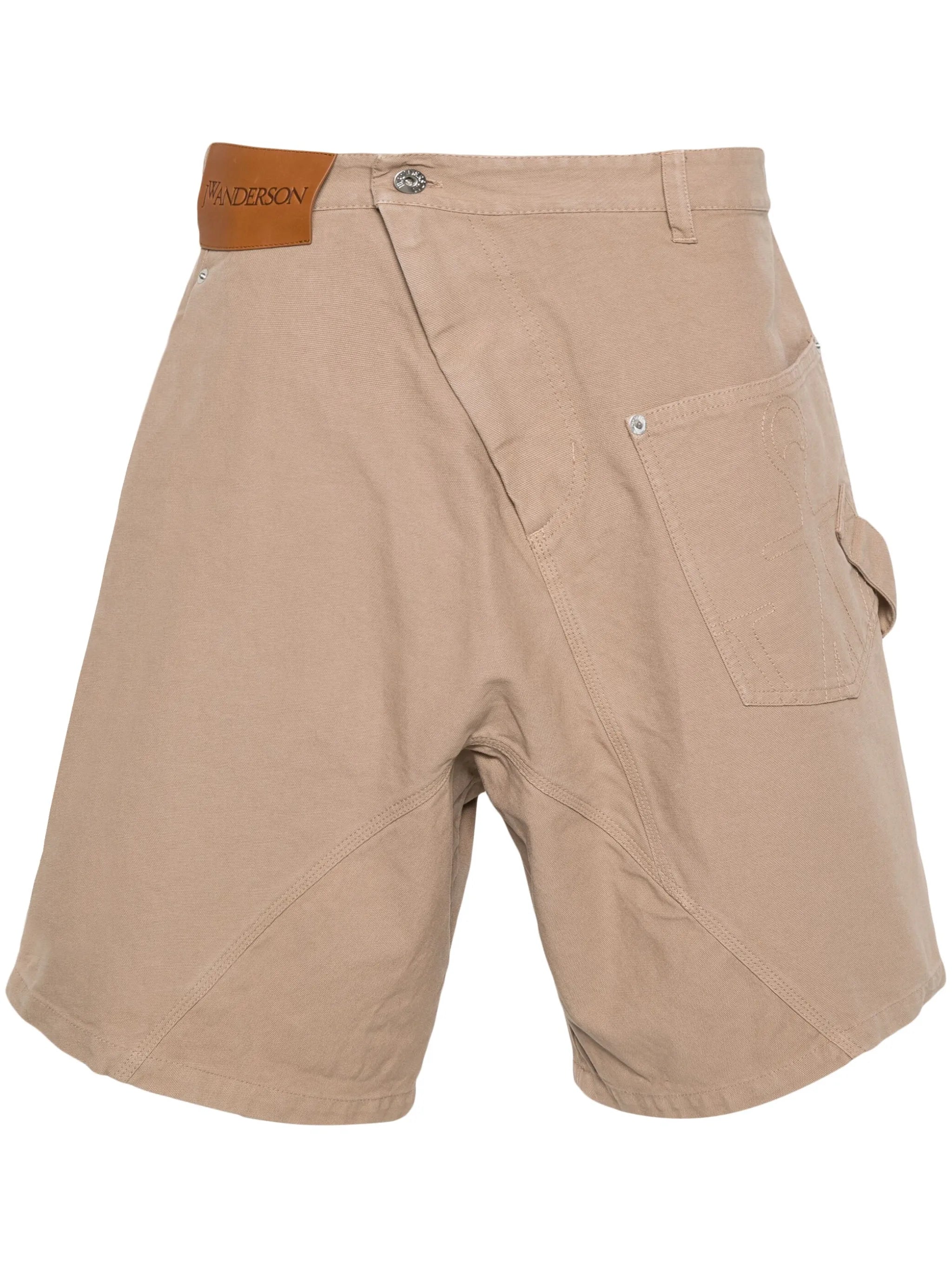 Twisted canvas shorts