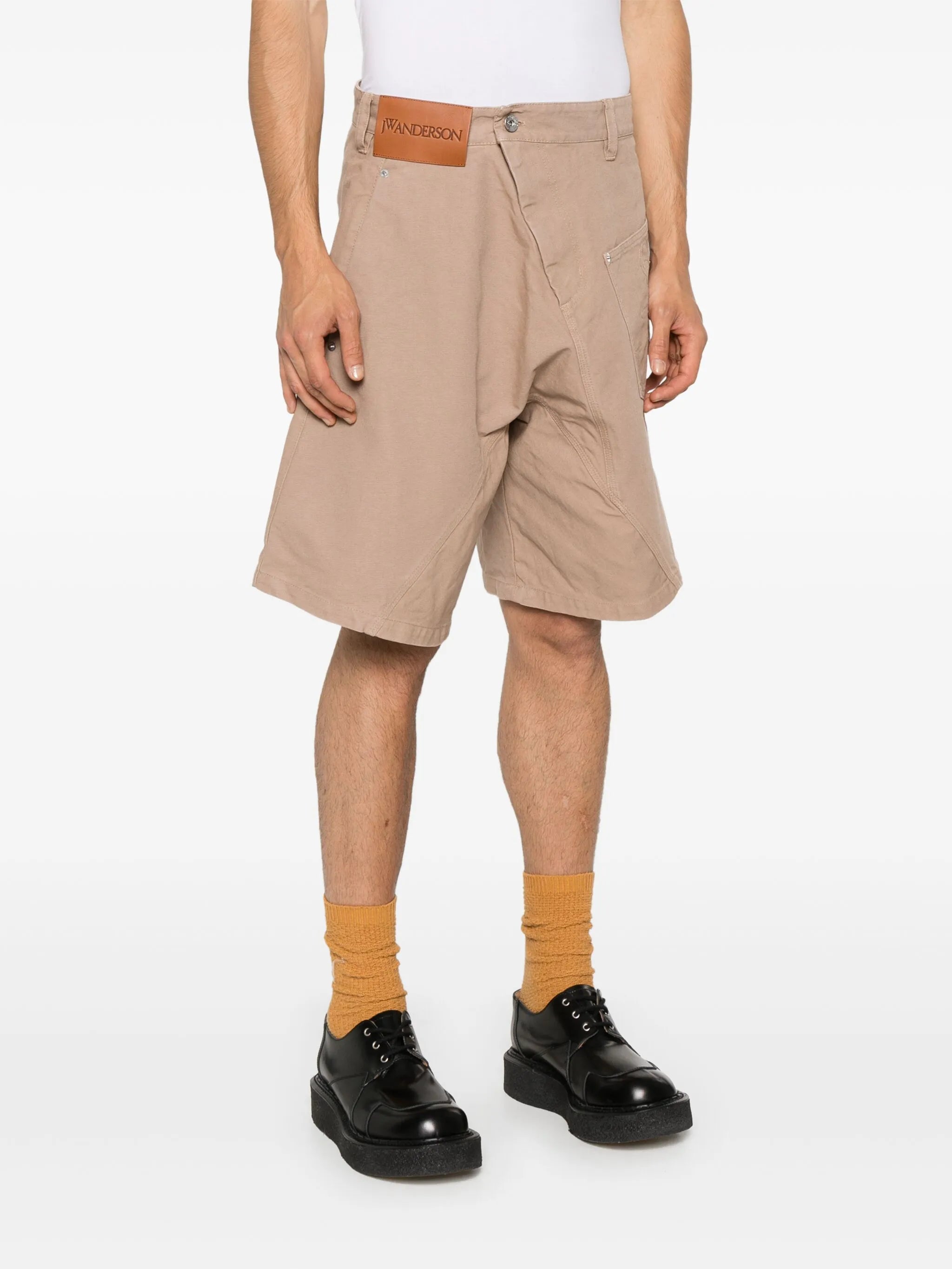 Twisted canvas shorts