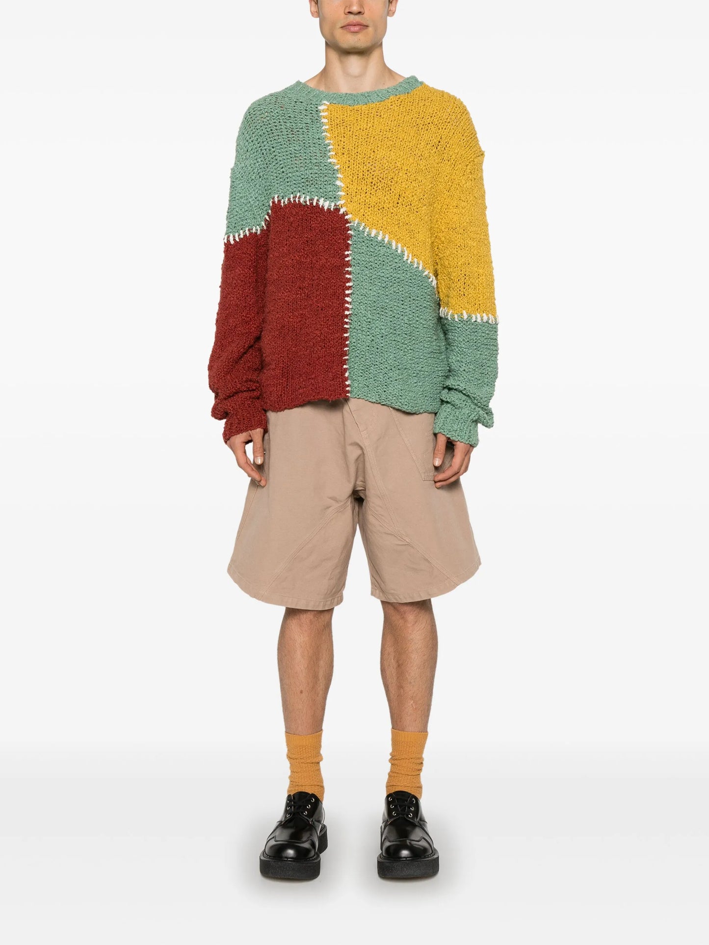 Twisted canvas shorts