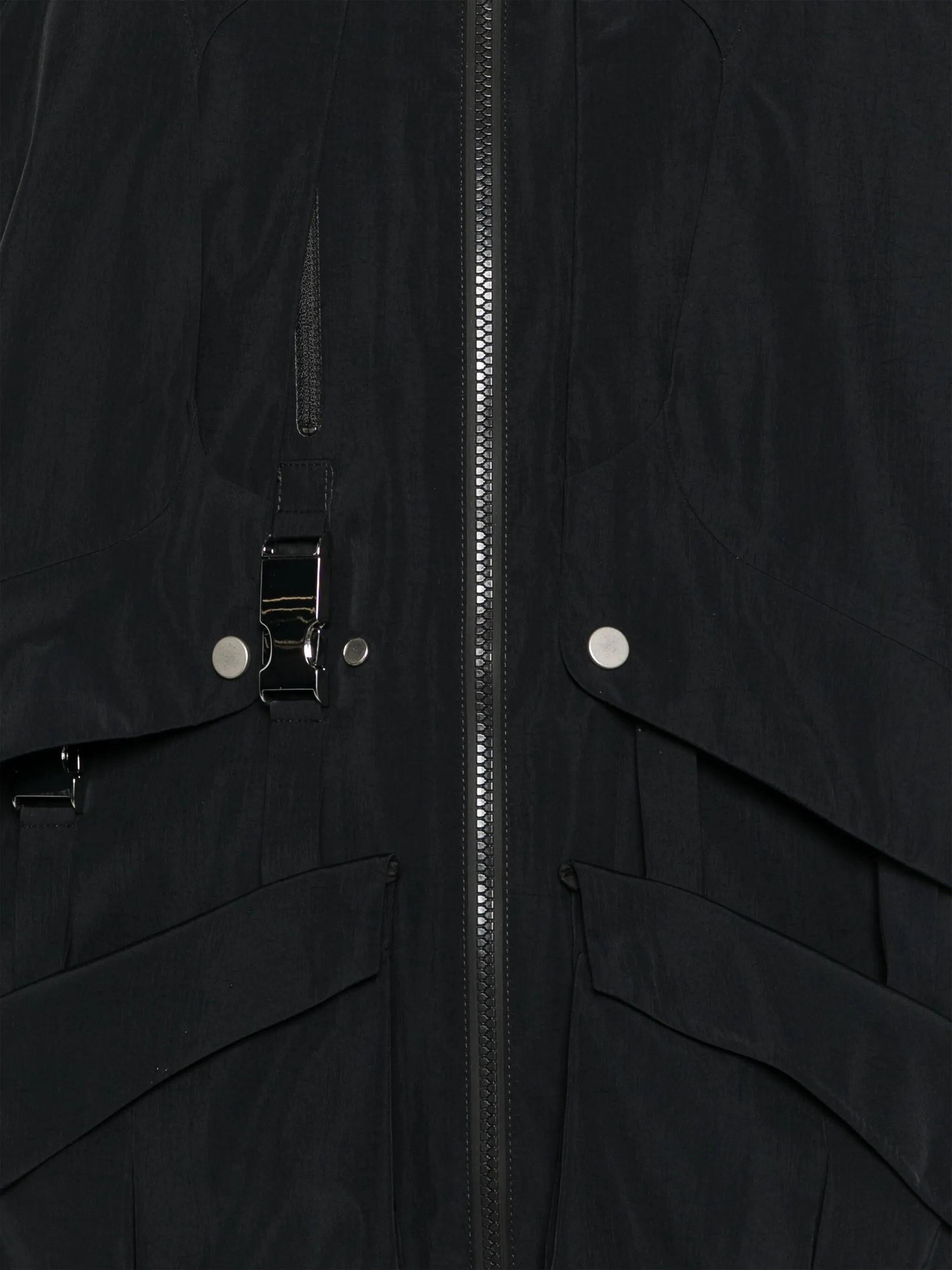 Lobe panelled hooded jacket