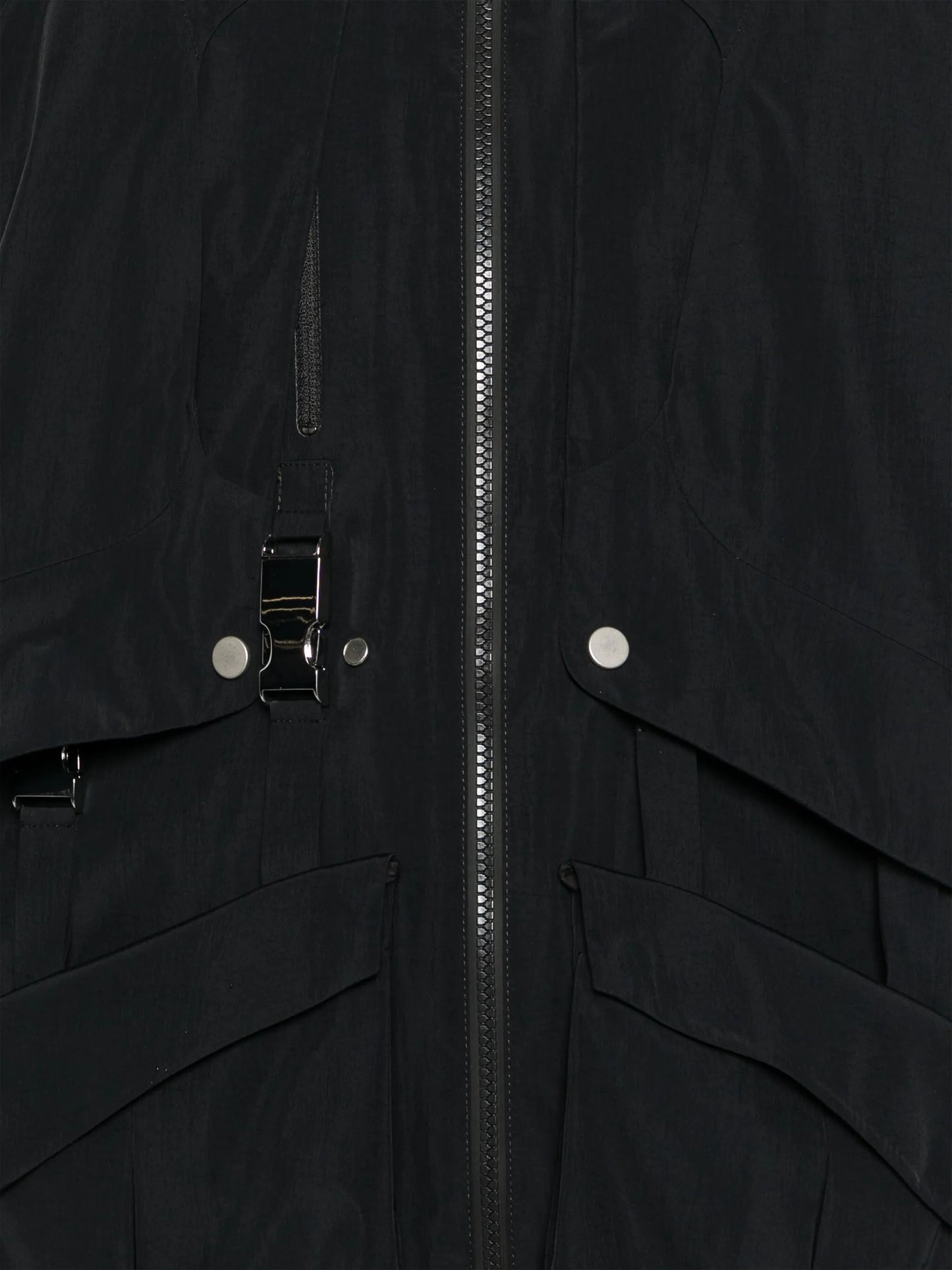 Lobe panelled hooded jacket