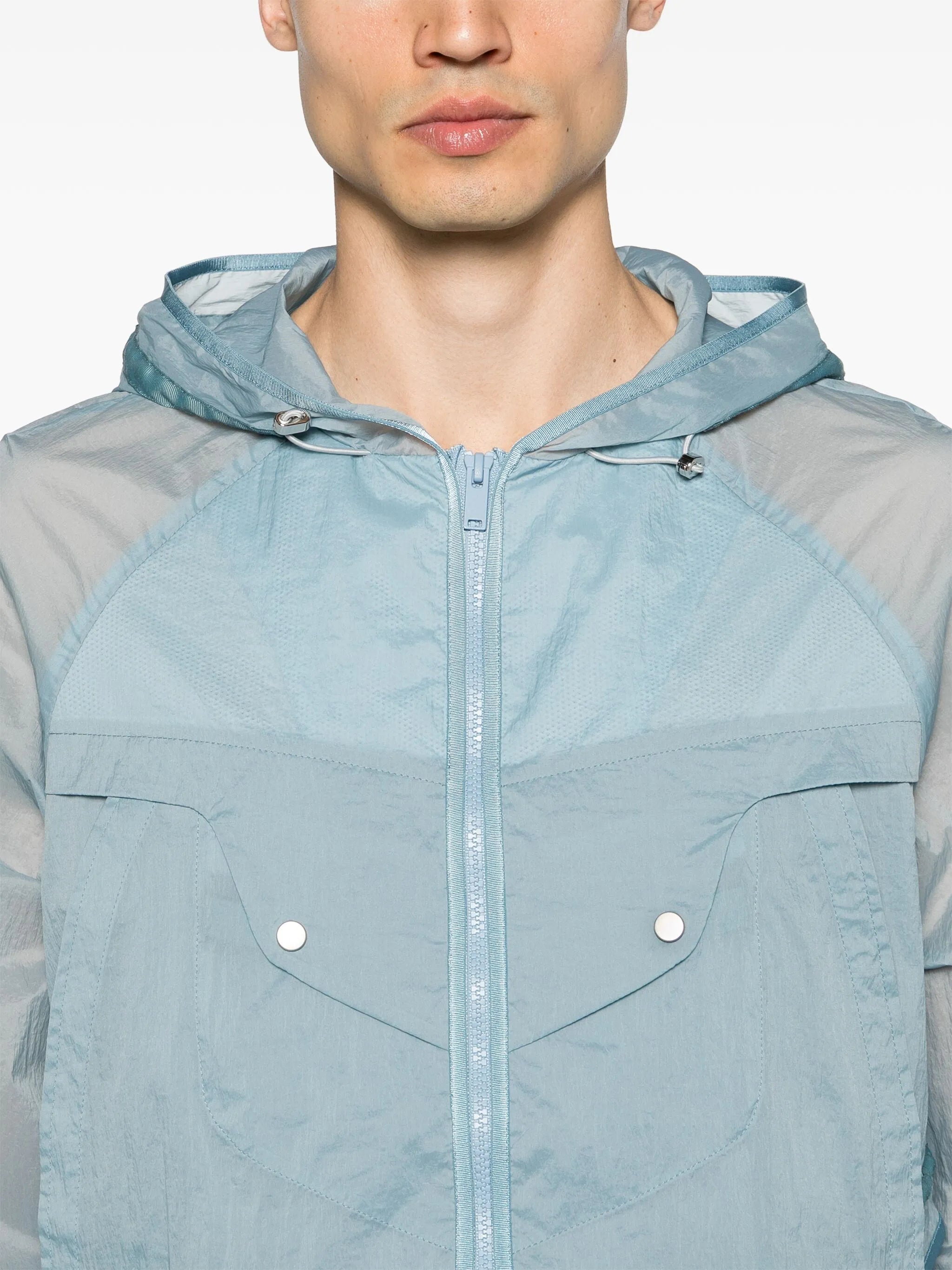 Effloresce panelled hooded jacket