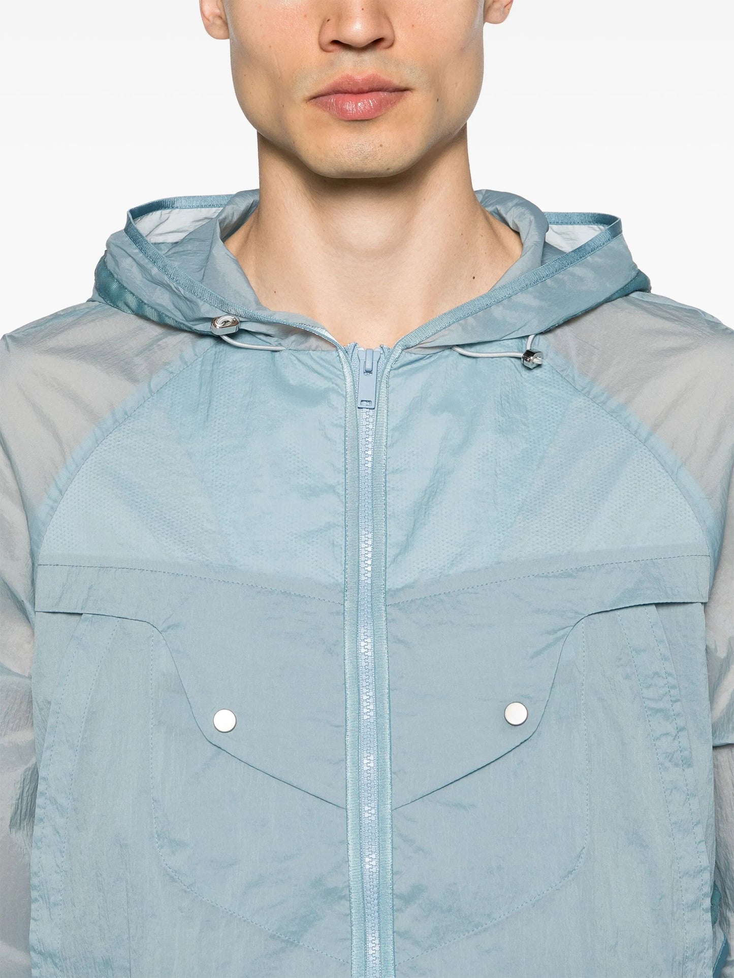 Effloresce panelled hooded jacket