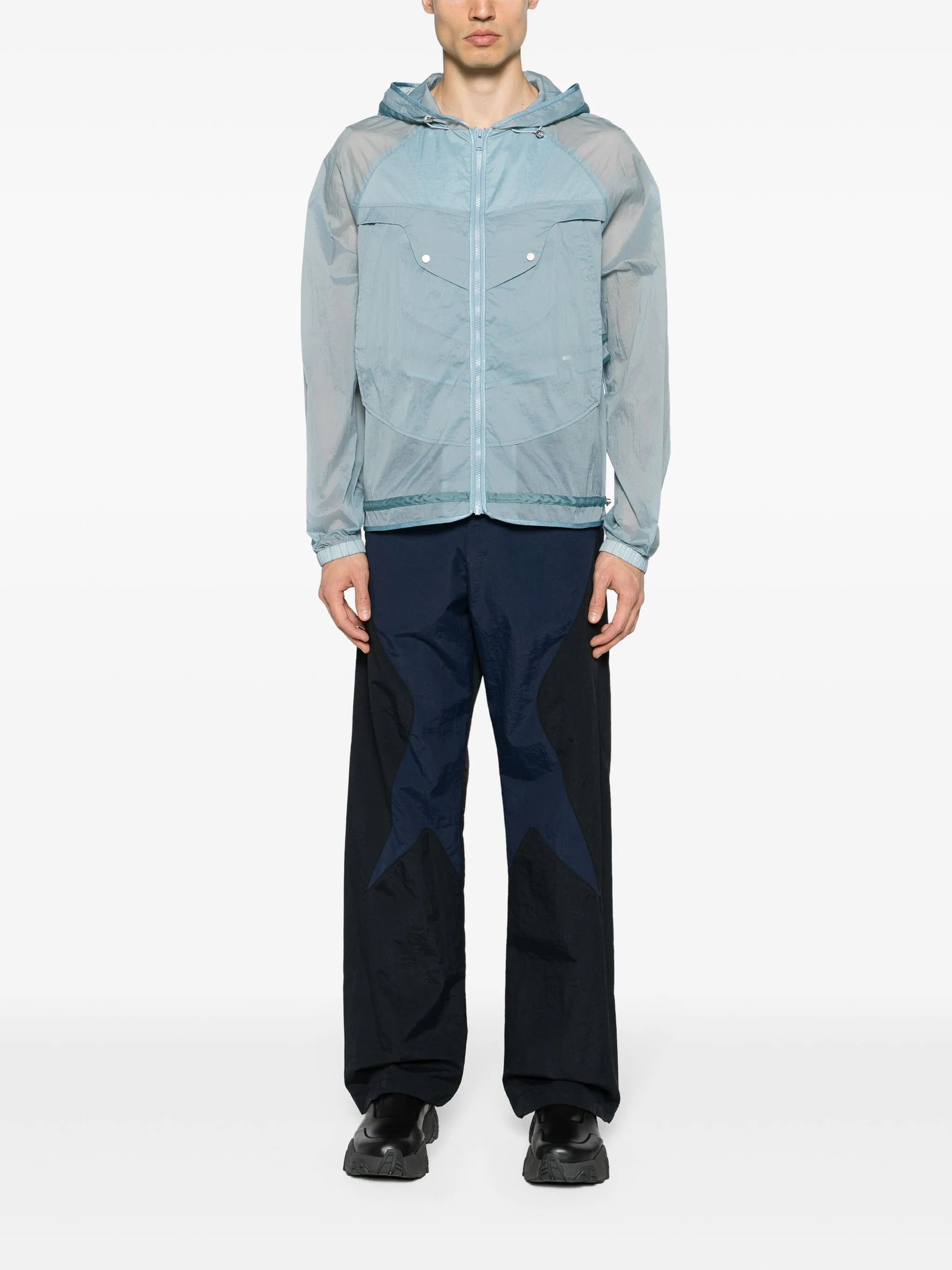 Effloresce panelled hooded jacket