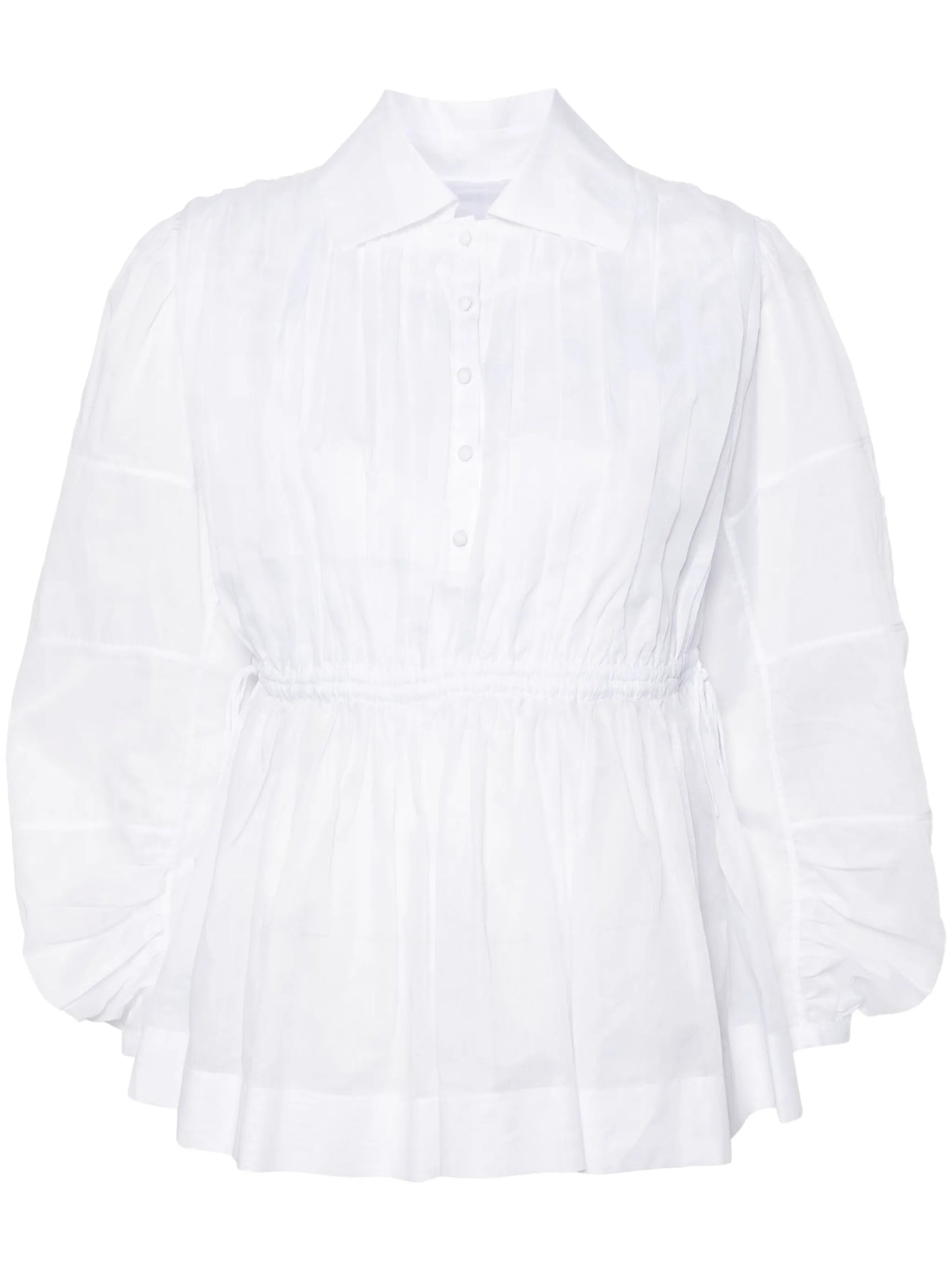 pleated poplin shirt