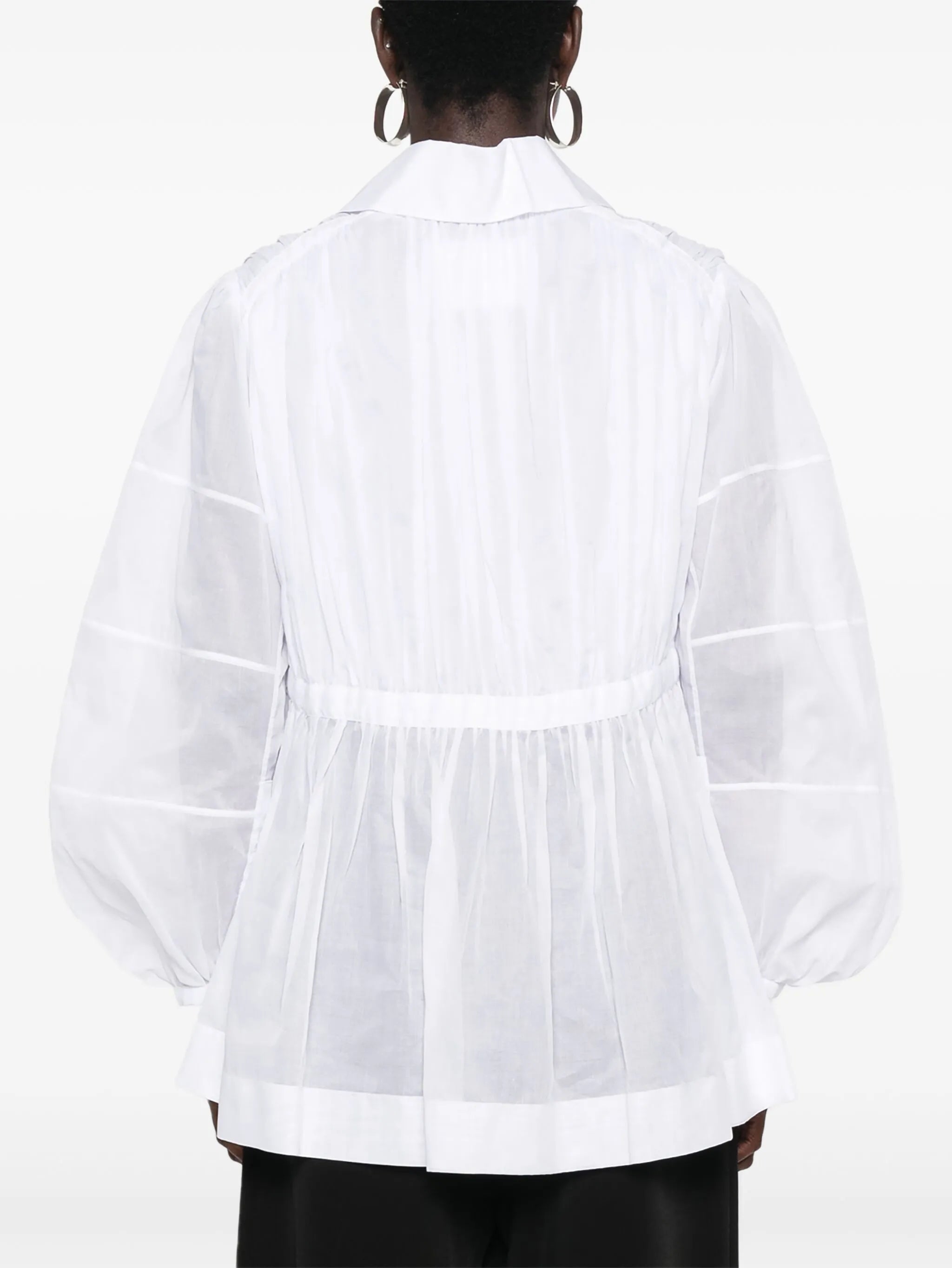 pleated poplin shirt