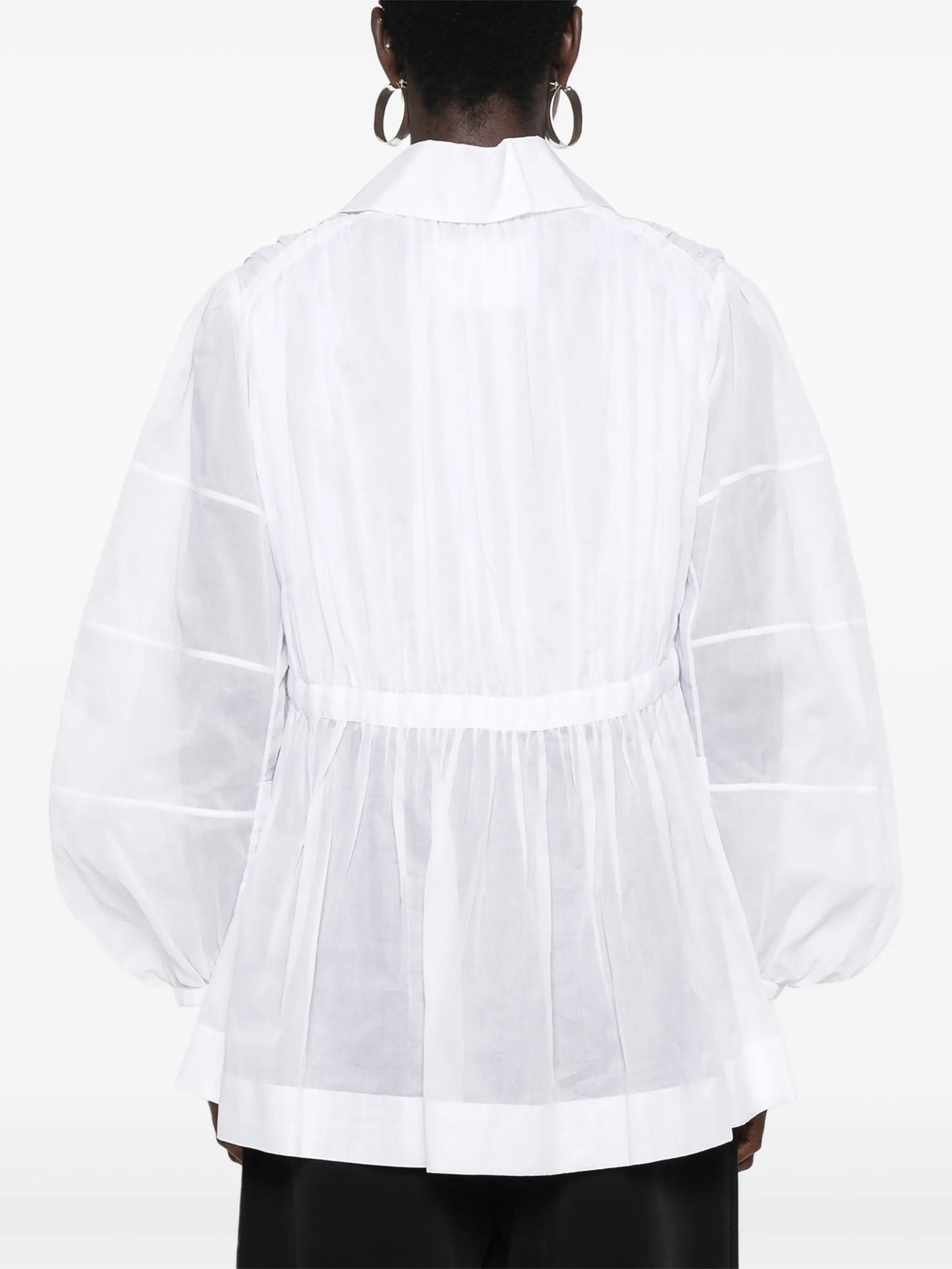 pleated poplin shirt