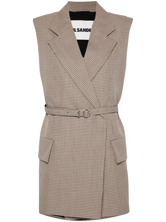 checked vest