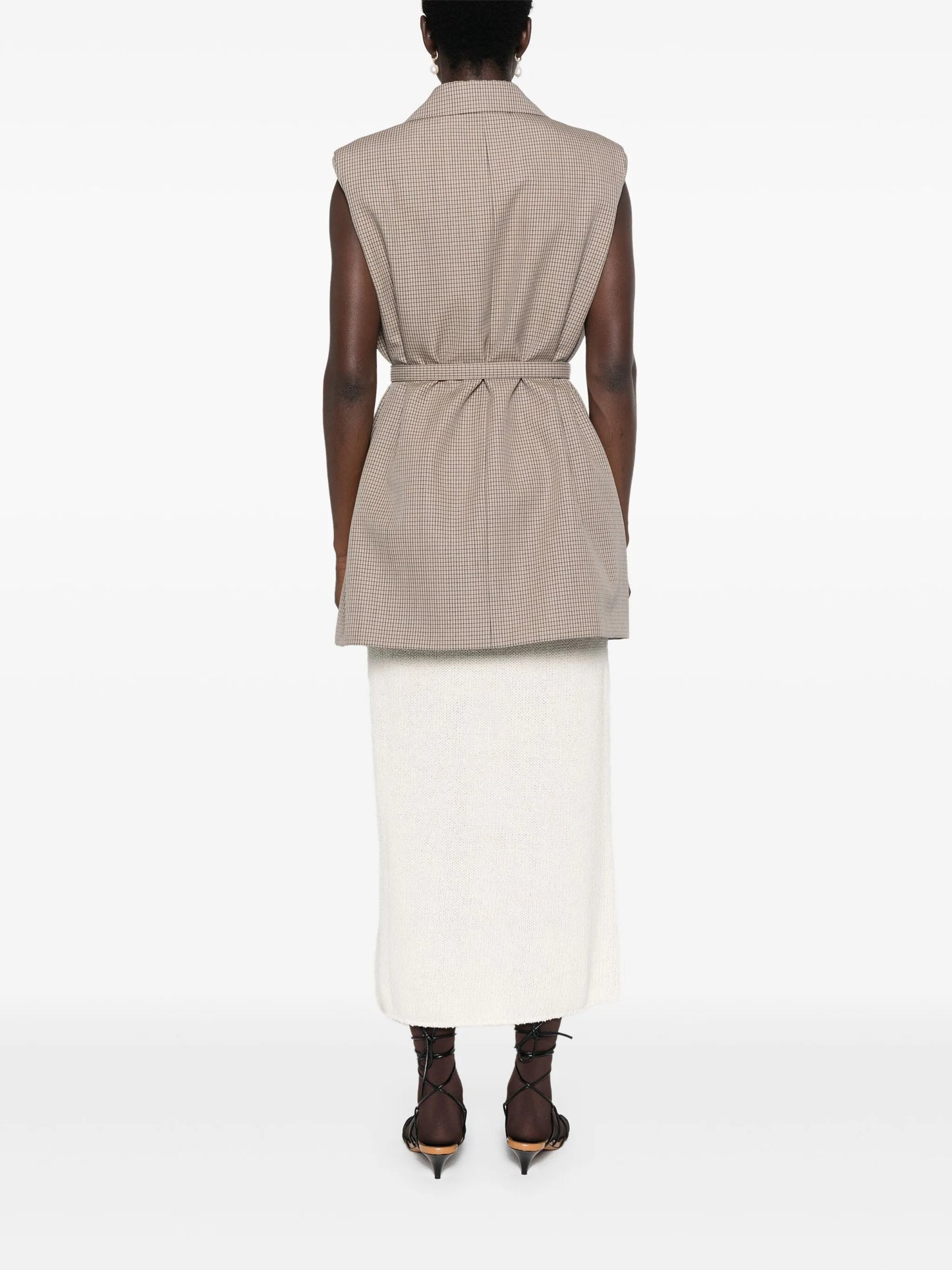 checked vest