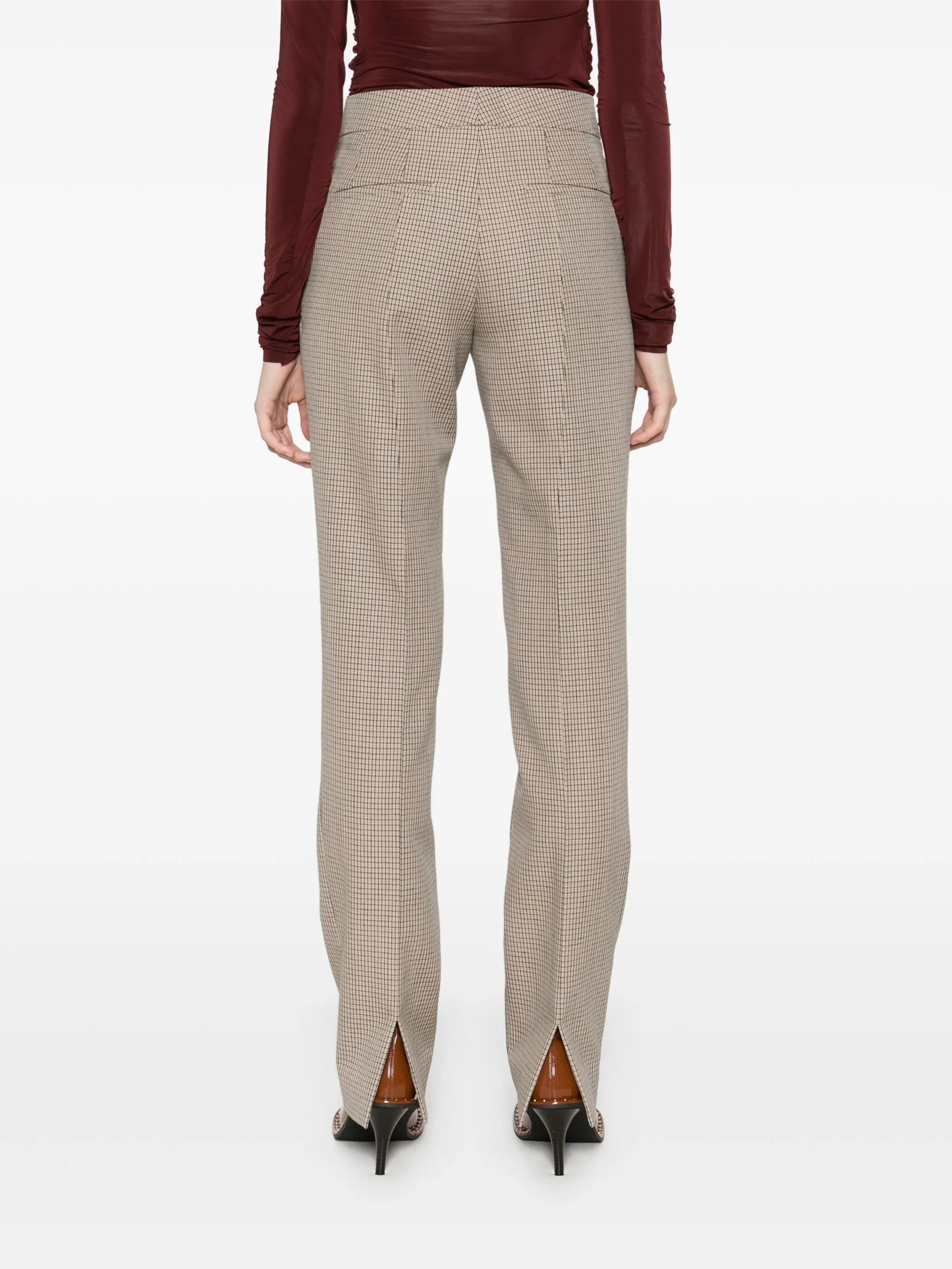 checked tailored trousers