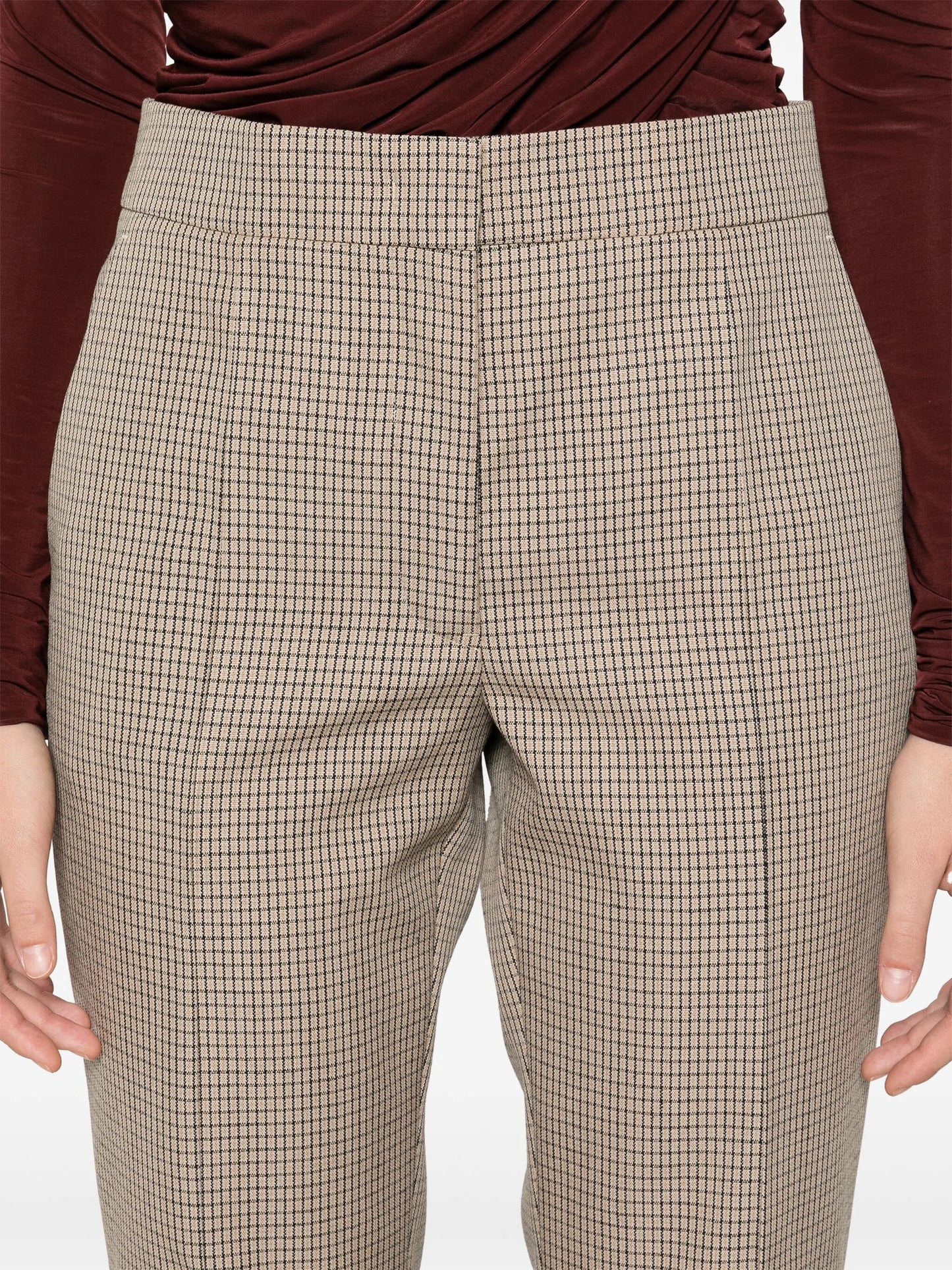 checked tailored trousers