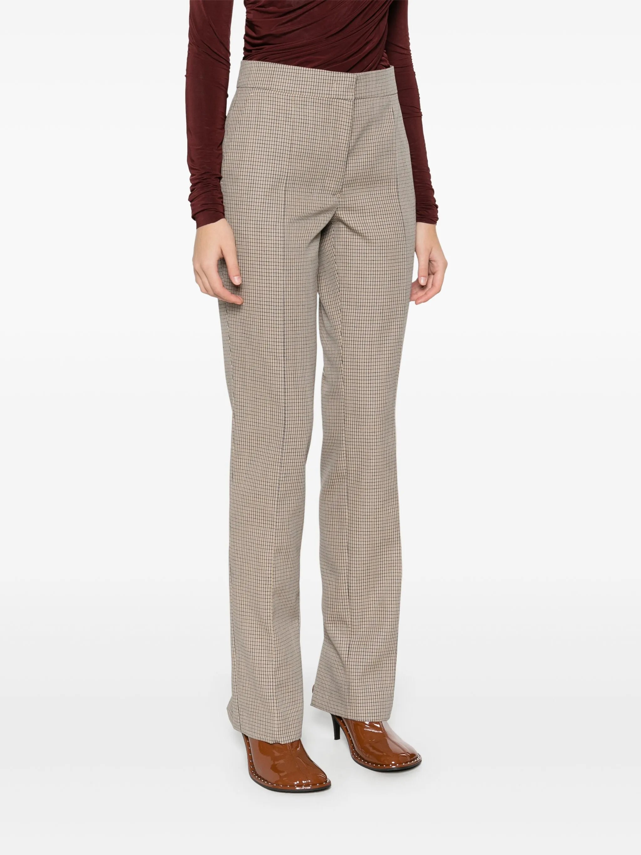 checked tailored trousers