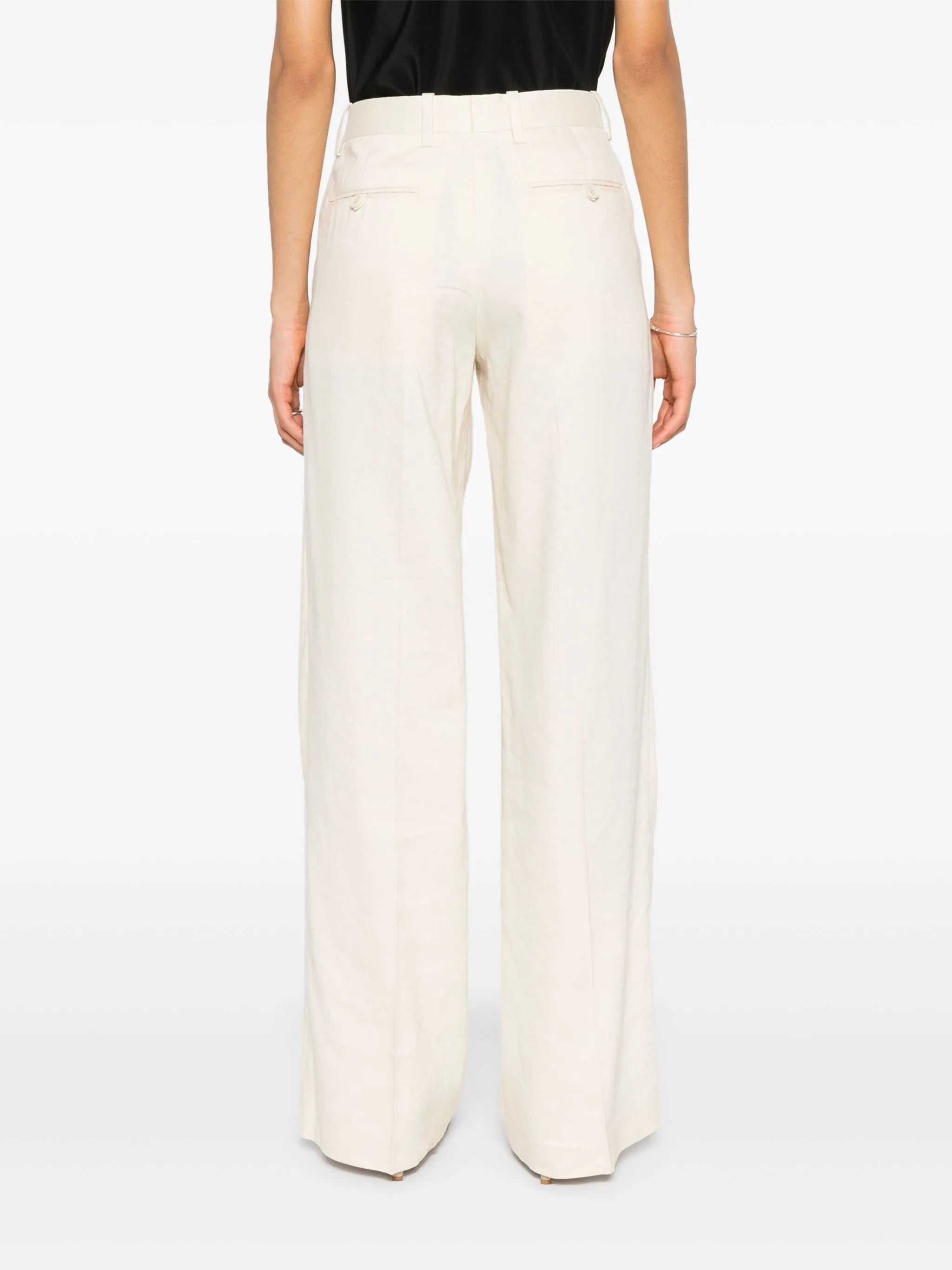 pleated wide-leg trousers