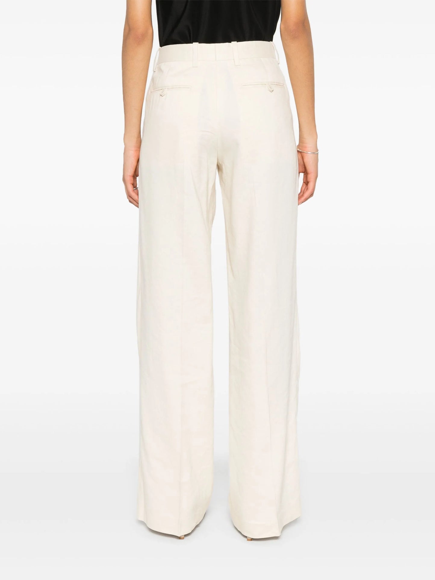 pleated wide-leg trousers