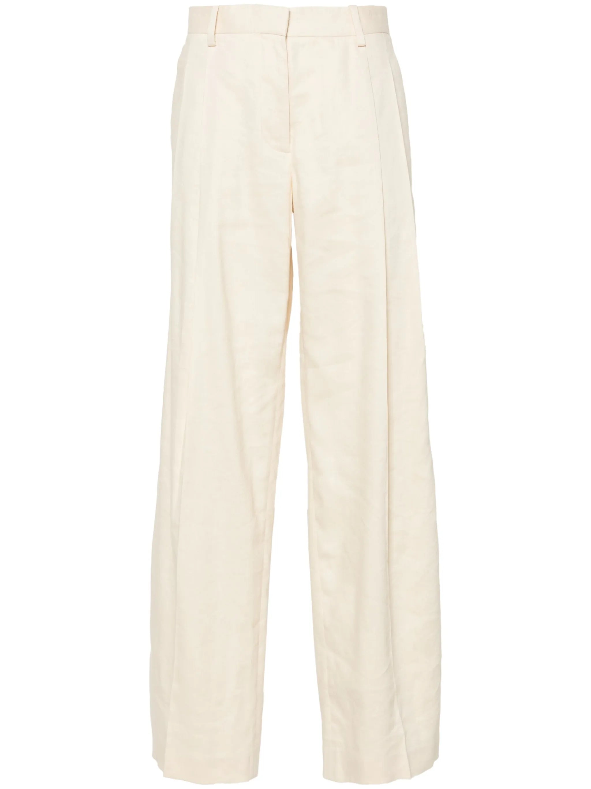 pleated wide-leg trousers