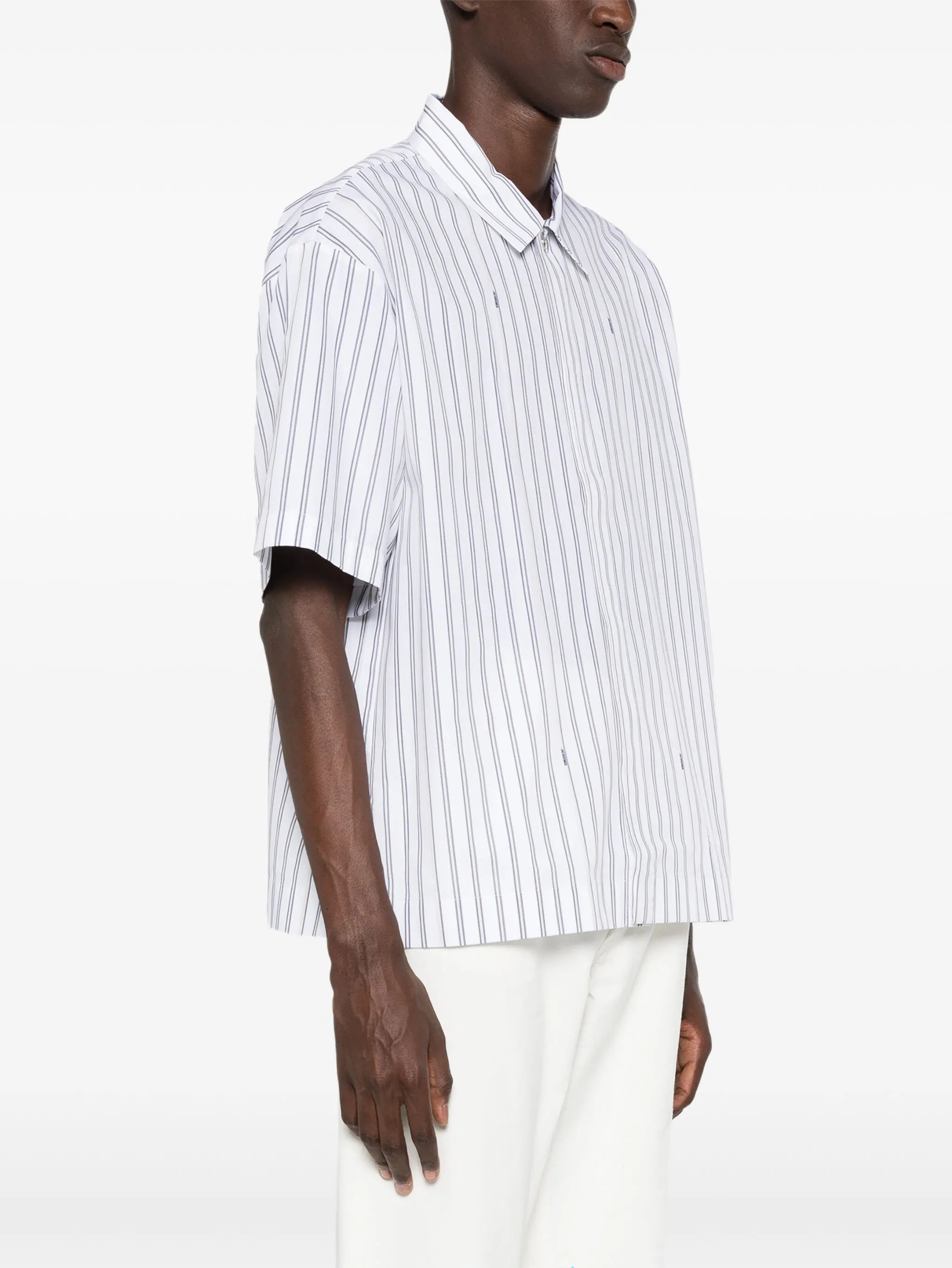 Le Chemise striped poplin shirt